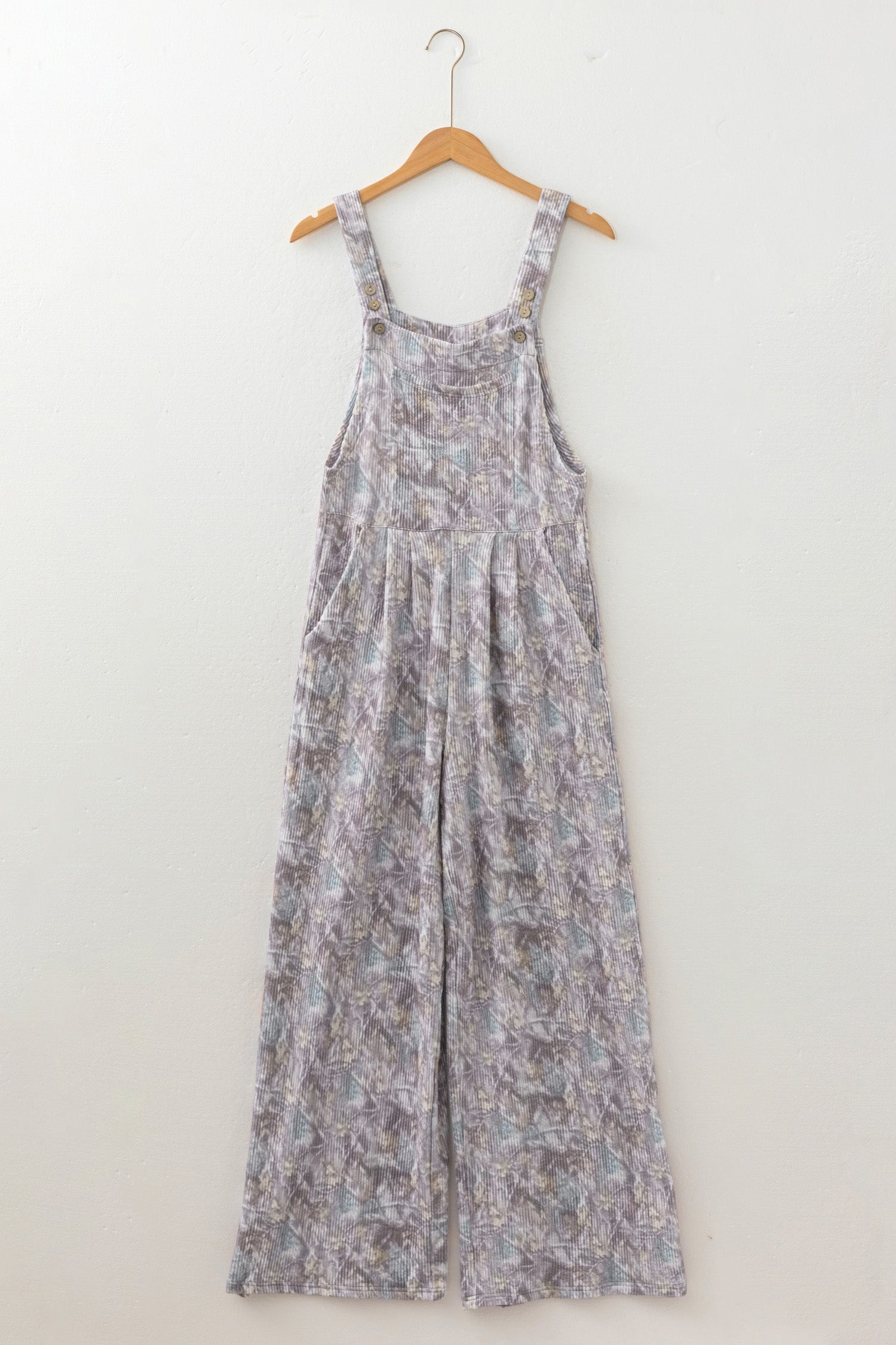 Brown Camouflage Twist Ribbed Sleeveless Full-Length Casual Jumpsuit-Bottoms/Jumpsuits & Rompers-[Adult]-[Female]-2022 Online Blue Zone Planet