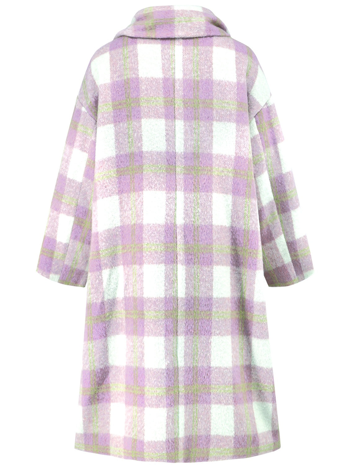 Blue Zone Planet | Plaid Button Up Long Sleeve Coat-TOPS / DRESSES-[Adult]-[Female]-2022 Online Blue Zone Planet