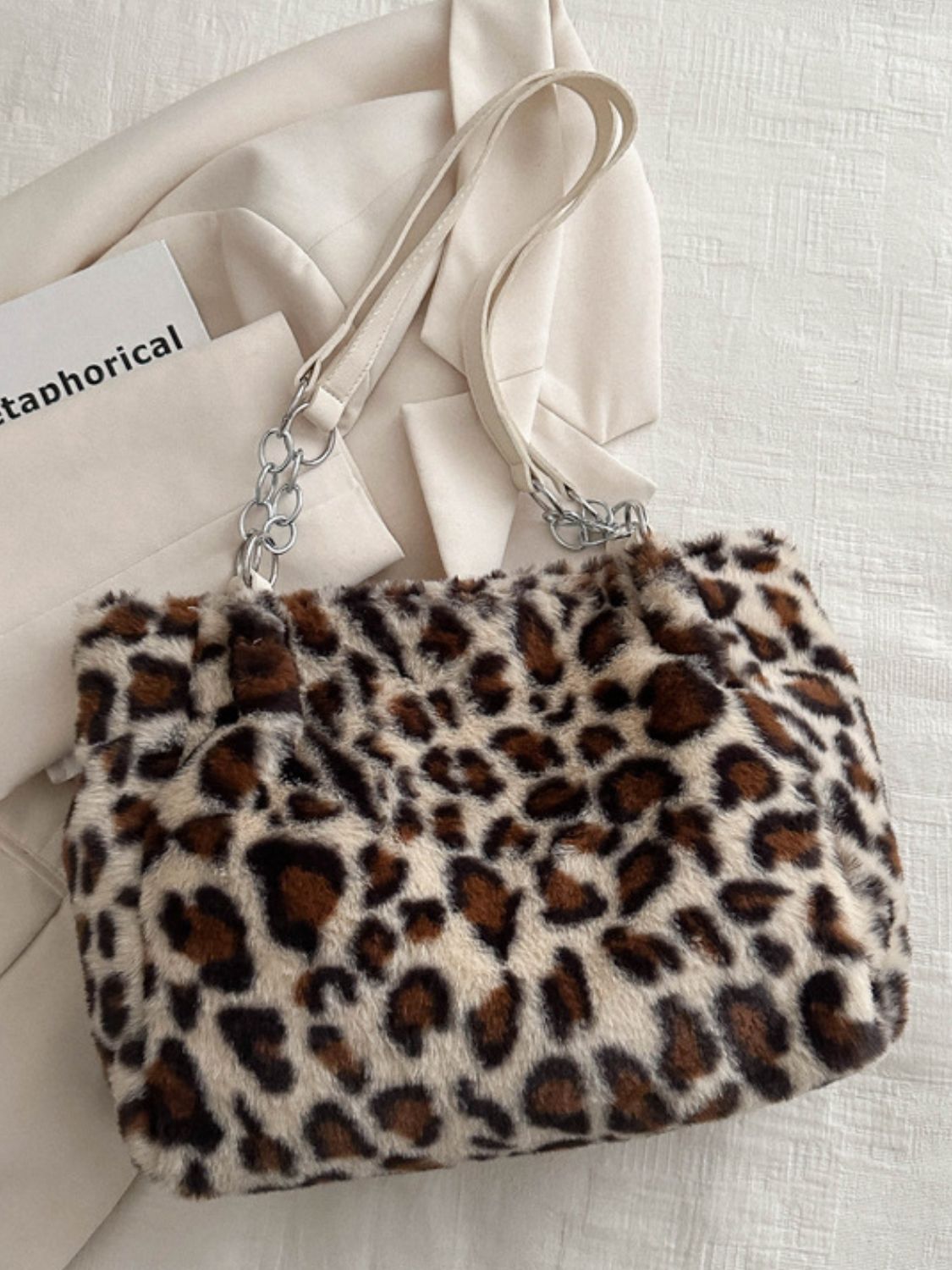 Faux Fur Leopard Shoulder Bag-HANDBAGS-[Adult]-[Female]-2022 Online Blue Zone Planet