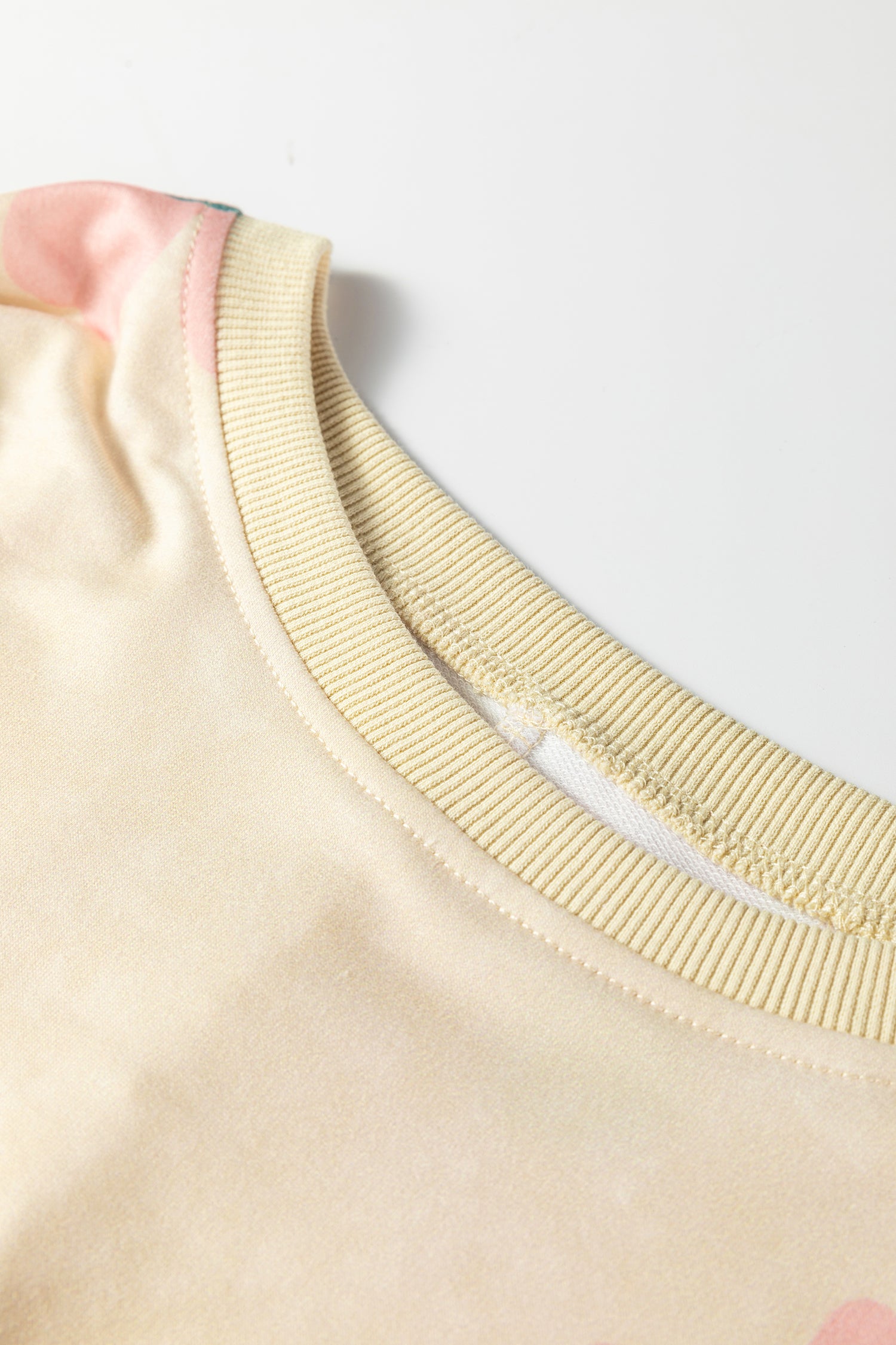 Khaki Mineral Washed French Terry Flower Print Sweatshirt-Tops/Sweatshirts & Hoodies-[Adult]-[Female]-2022 Online Blue Zone Planet