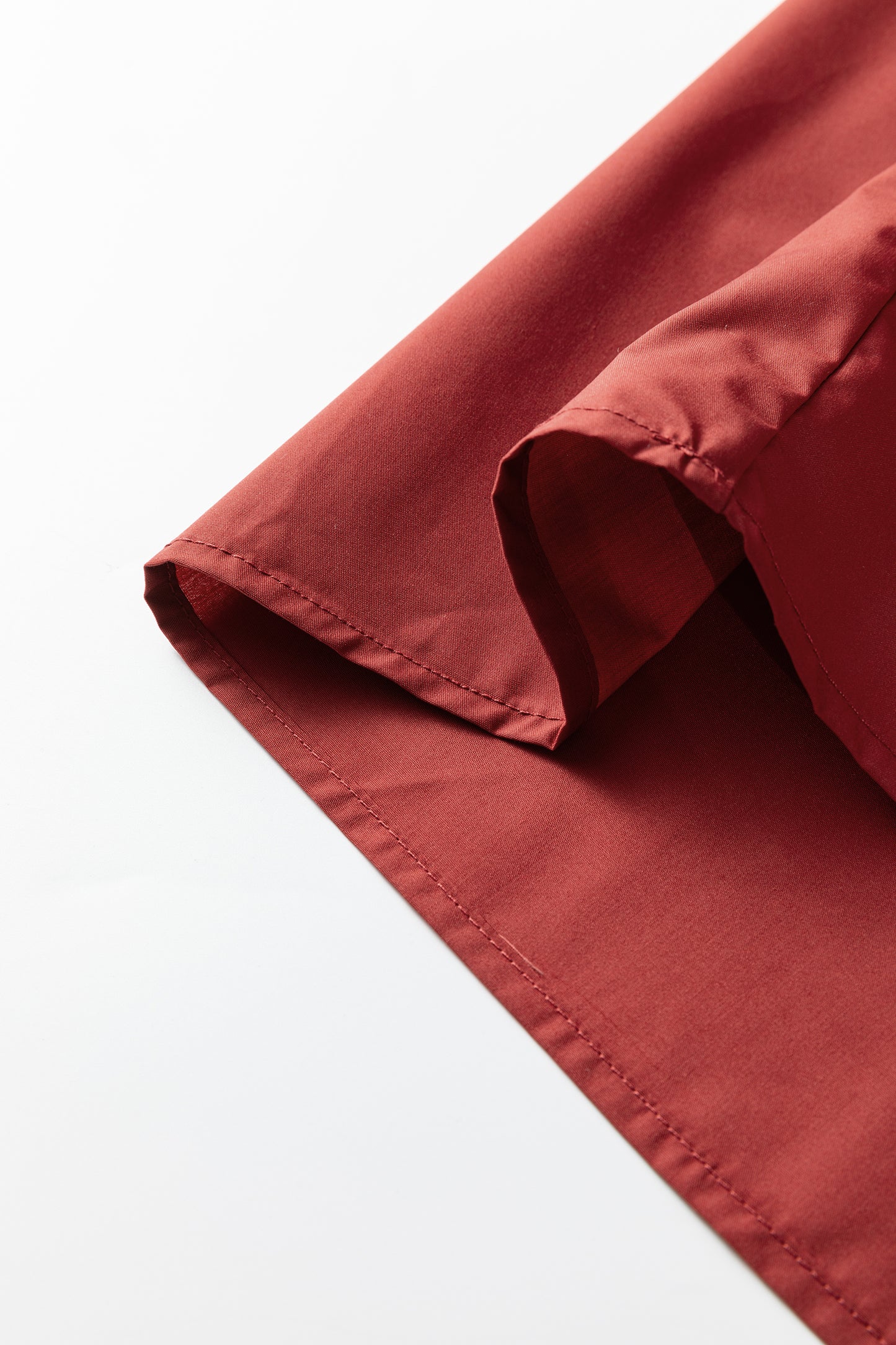 Clay Contrast Trim Flutter Sleeve V Neck Blouse-Tops/Blouses & Shirts-[Adult]-[Female]-2022 Online Blue Zone Planet