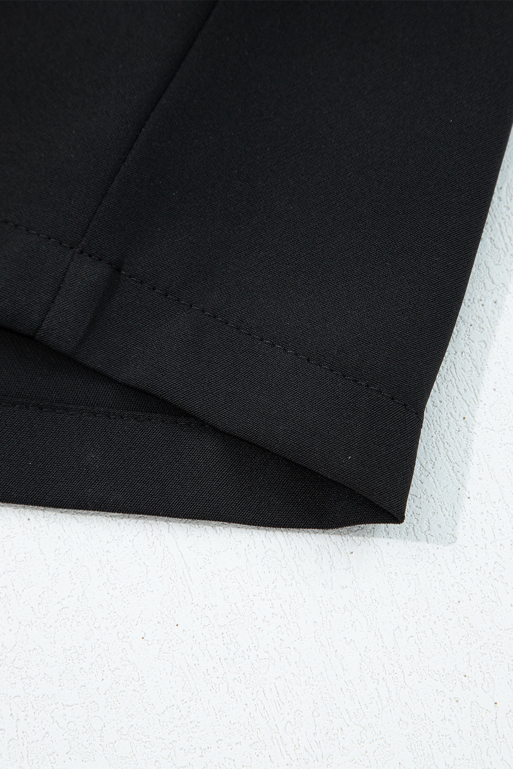 Black Pleated Detail Pull On High Elastic Waist Loose Straight Pants-Bottoms/Pants & Culotte-[Adult]-[Female]-2022 Online Blue Zone Planet