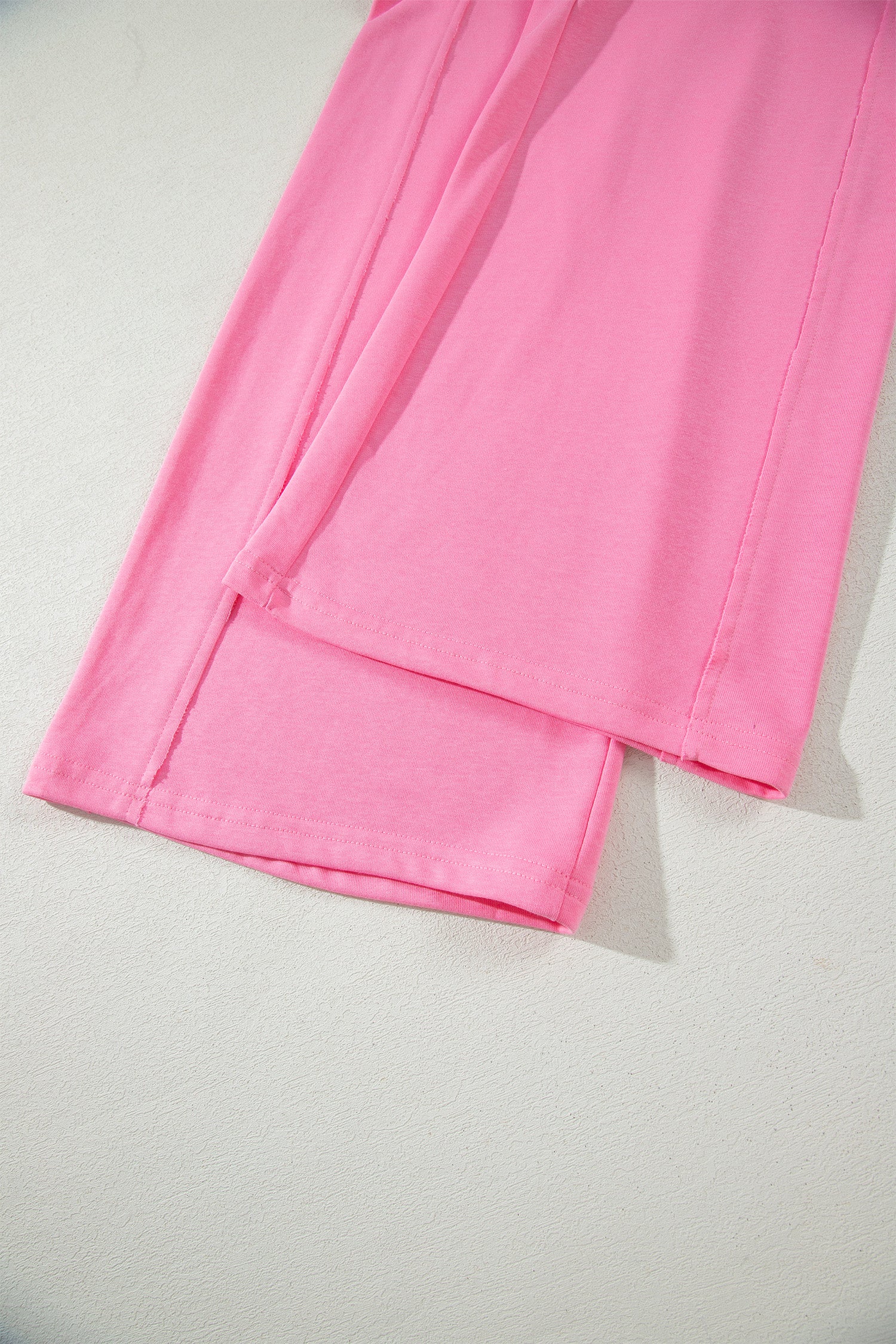 Sachet Pink Solid Cover Oversize Tee Pocketed Casual Pants 2pcs Outfit-Two Piece Sets/Pant Sets-[Adult]-[Female]-2022 Online Blue Zone Planet
