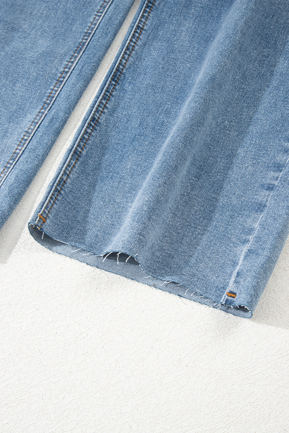 Blue Mid Rise Asymmetrical Waist Wide Leg Jeans-Bottoms/Jeans-[Adult]-[Female]-2022 Online Blue Zone Planet