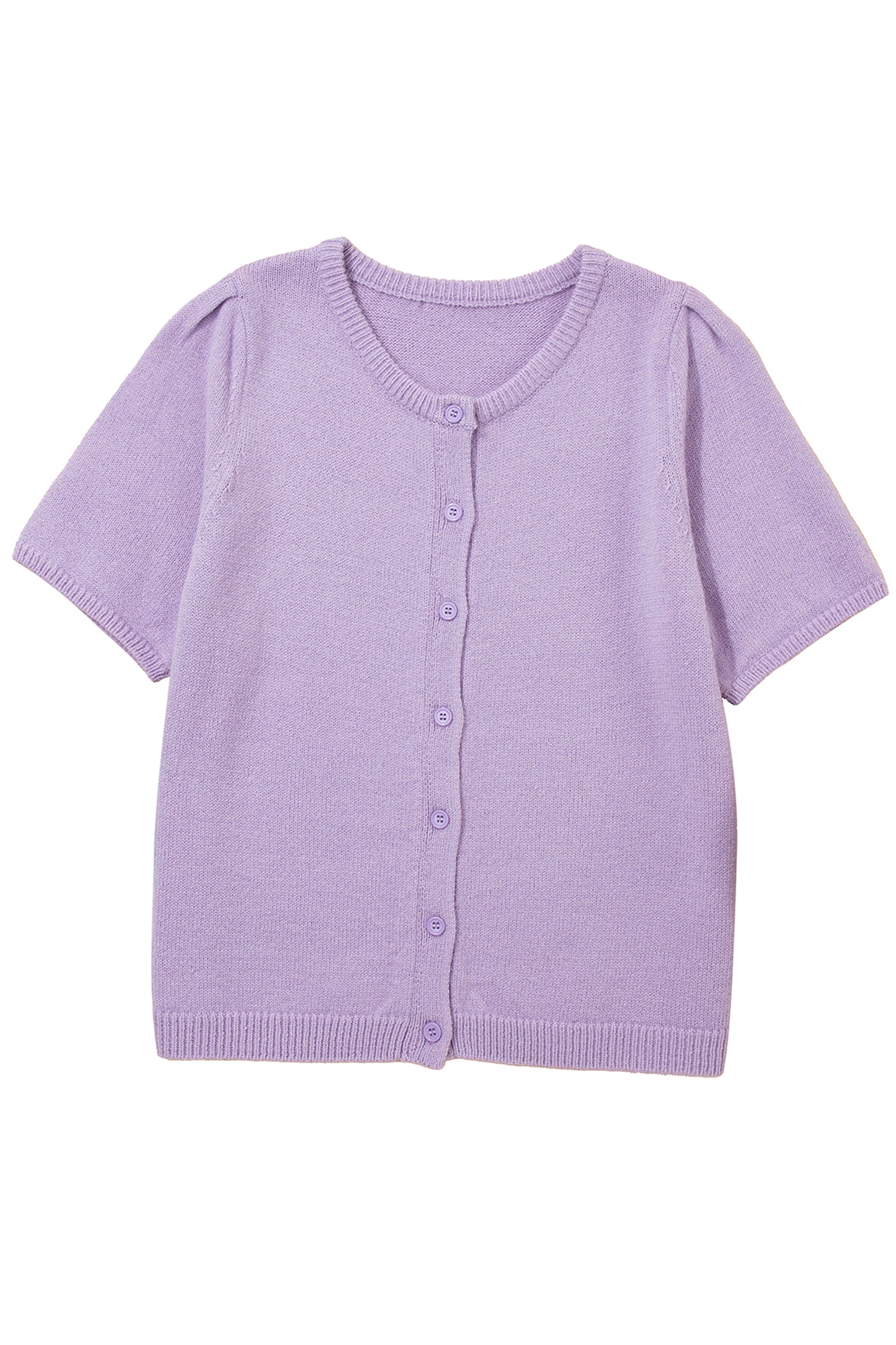 Orchid Petal Short Sleeve Soft Cardigan Sweater T Shirt-TOPS / DRESSES-[Adult]-[Female]-2022 Online Blue Zone Planet