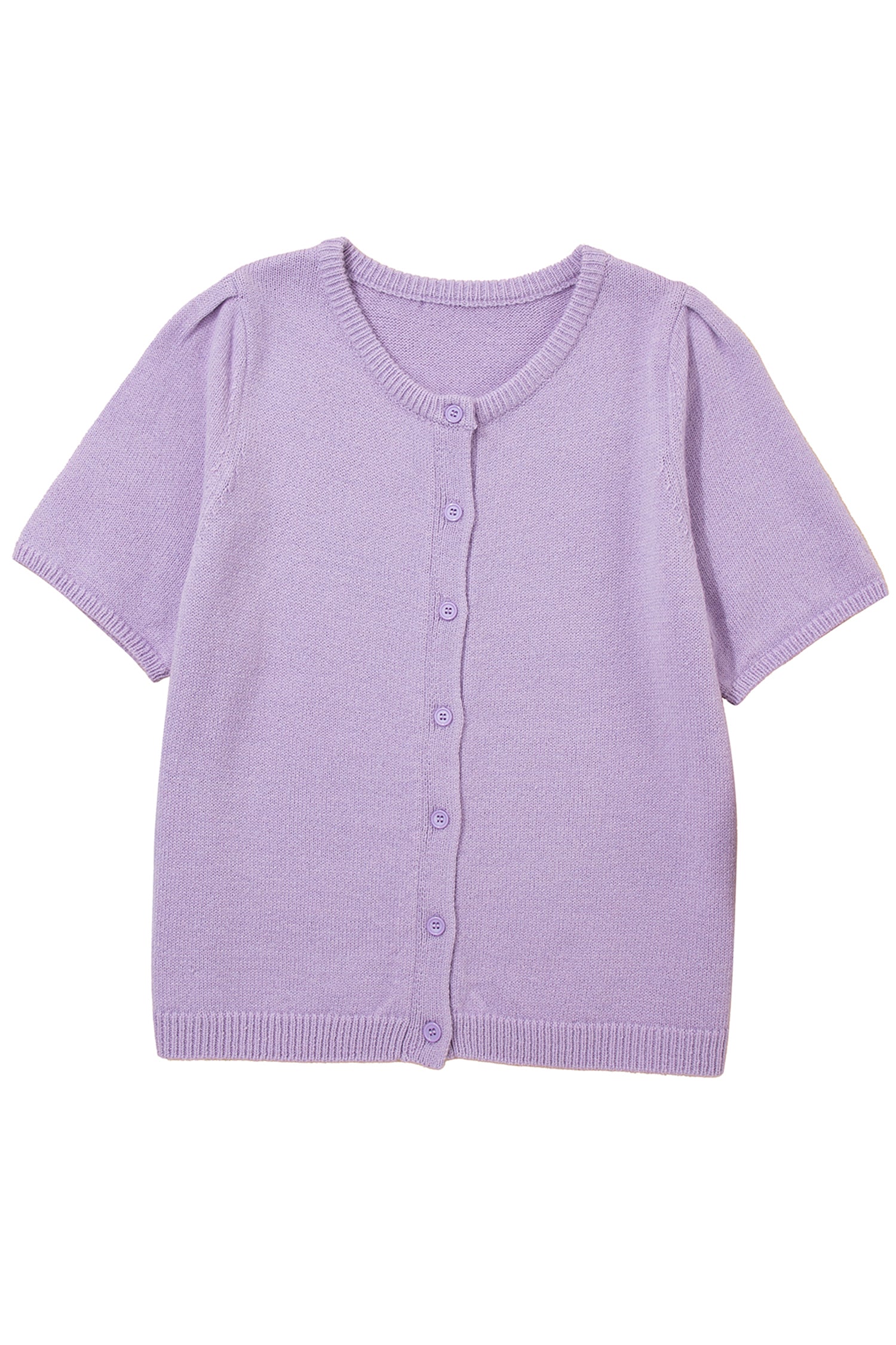 Orchid Petal Short Sleeve Soft Cardigan Sweater T Shirt-TOPS / DRESSES-[Adult]-[Female]-2022 Online Blue Zone Planet