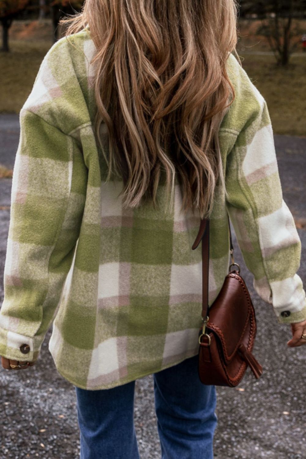 Blue Zone Planet | Pocketed Plaid Collared Neck Shacket-TOPS / DRESSES-[Adult]-[Female]-2022 Online Blue Zone Planet