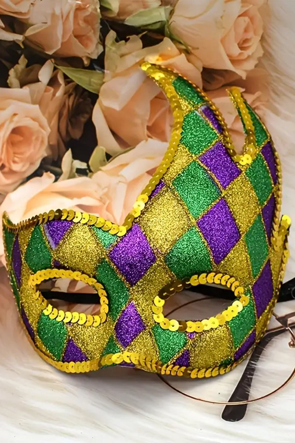 Gold Mardi Gras Carnival Mask-Accessories & Jewelry-[Adult]-[Female]-Gold-ONE SIZE-2022 Online Blue Zone Planet