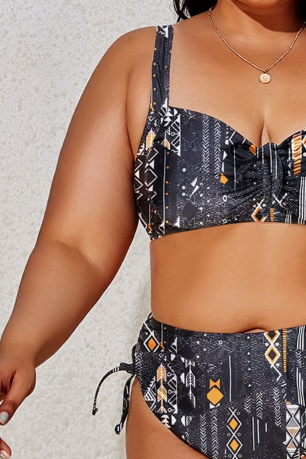 Blue Zone Planet | Plus Size Printed Wide Strap Two-Piece Swim Set-TOPS / DRESSES-[Adult]-[Female]-2022 Online Blue Zone Planet