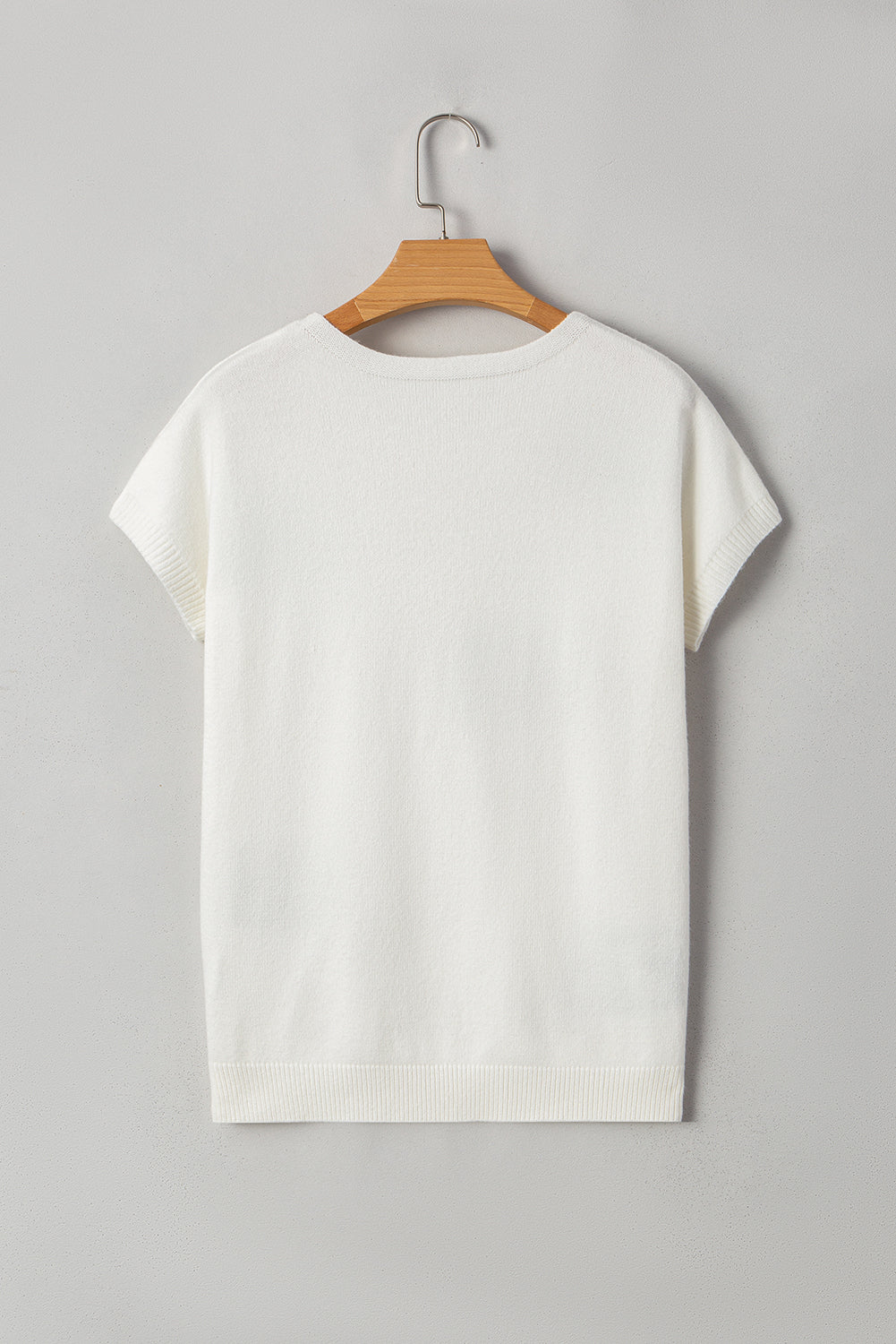 Black Bow Pattern Knit Short Sleeve Sweater-TOPS / DRESSES-[Adult]-[Female]-2022 Online Blue Zone Planet