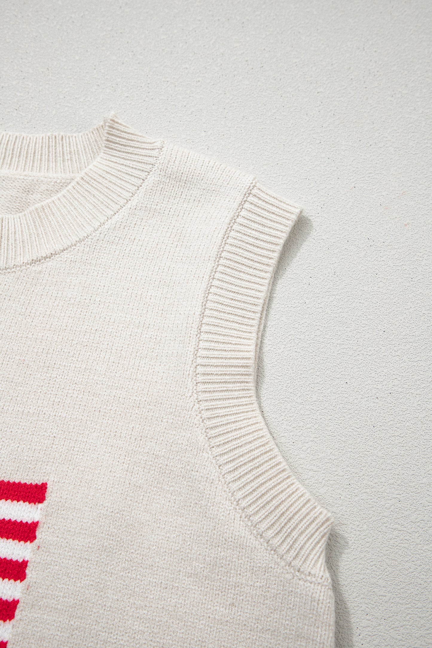 Parchment American Flag Sleeveless Sweater-TOPS / DRESSES-[Adult]-[Female]-2022 Online Blue Zone Planet