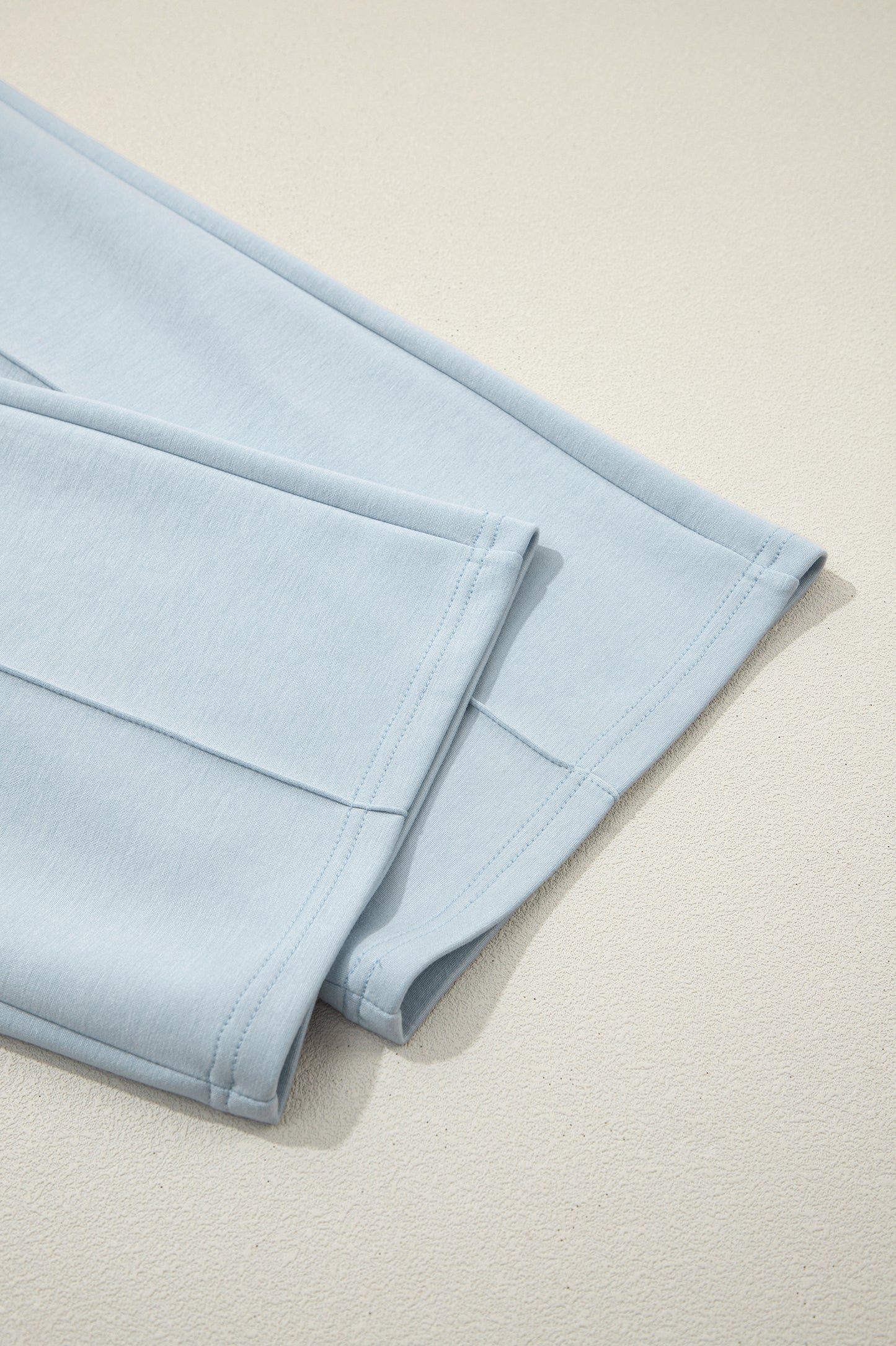 Beau Blue Half Zip Polo Tee Casual Pant Set-Two Piece Sets/Pant Sets-[Adult]-[Female]-2022 Online Blue Zone Planet