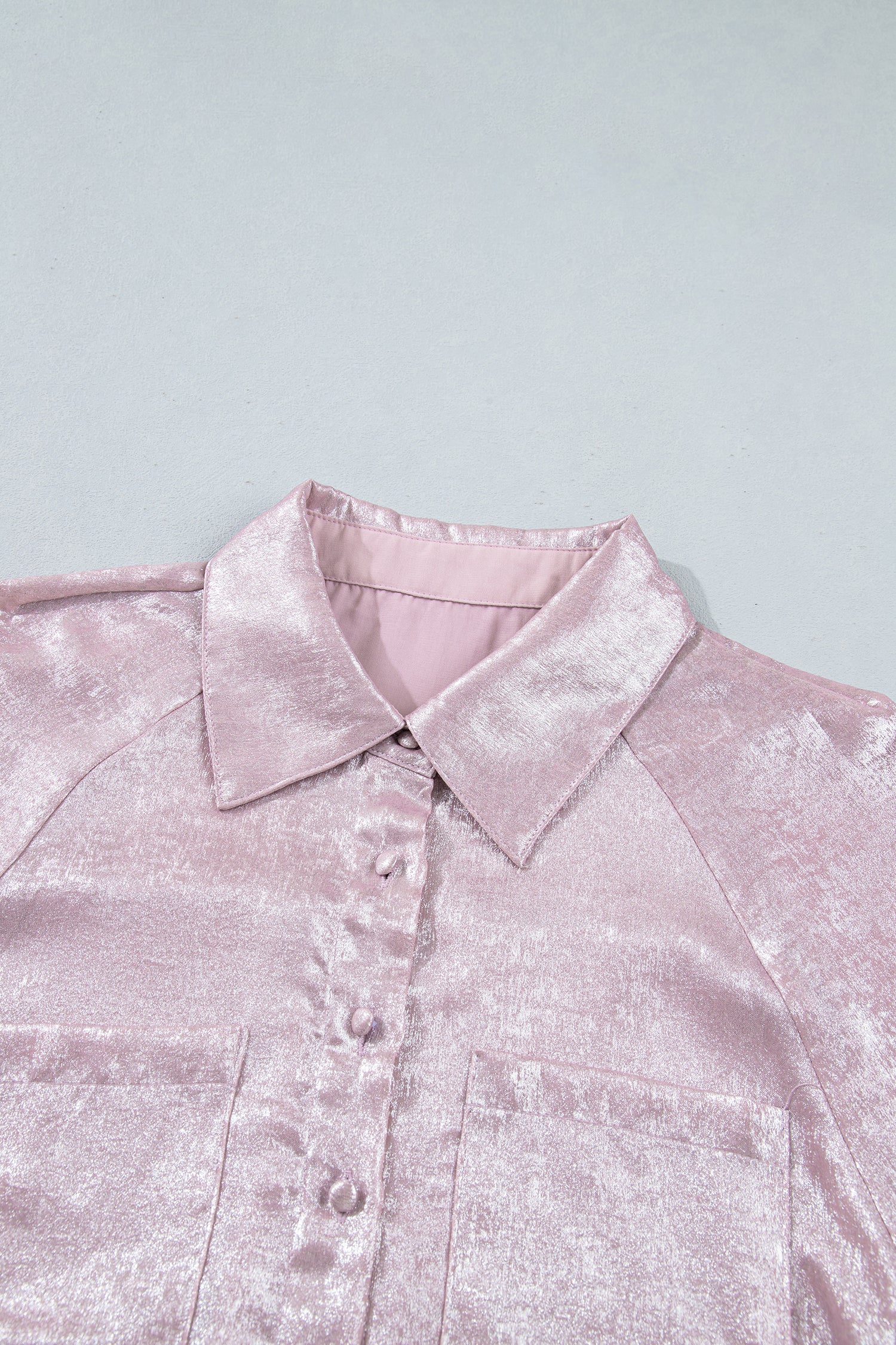 Delicacy Long Sleeve Button Front Ruffle Cuffs Back Paneling Shirt-Tops/Blouses & Shirts-[Adult]-[Female]-2022 Online Blue Zone Planet