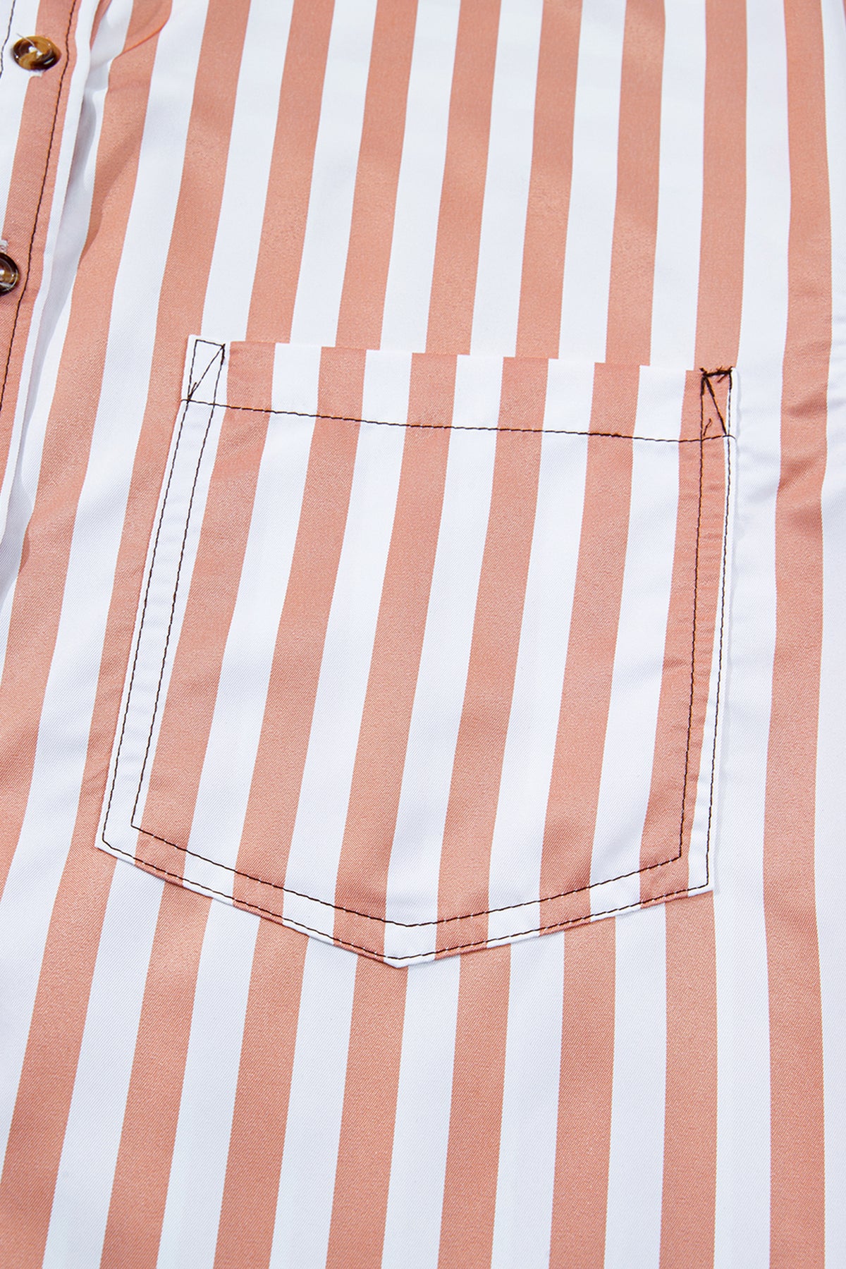 Brown Stripe Western Button Down Long Sleeve Casual Shirt-Tops/Blouses & Shirts-[Adult]-[Female]-2022 Online Blue Zone Planet