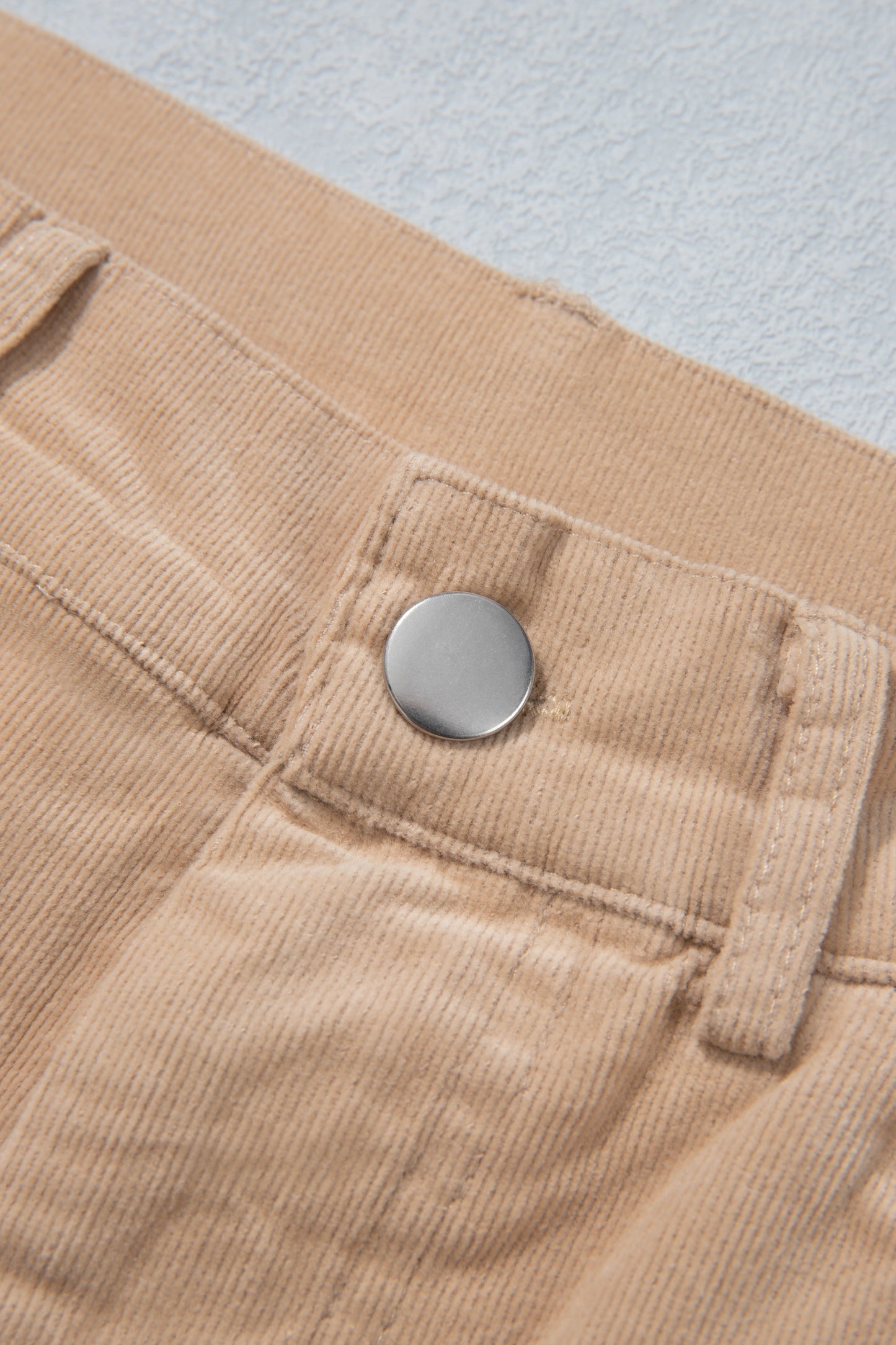Smoke Gray Corduroy Side Panel Colorblock Straight Leg Pants-Bottoms/Pants & Culotte-[Adult]-[Female]-2022 Online Blue Zone Planet