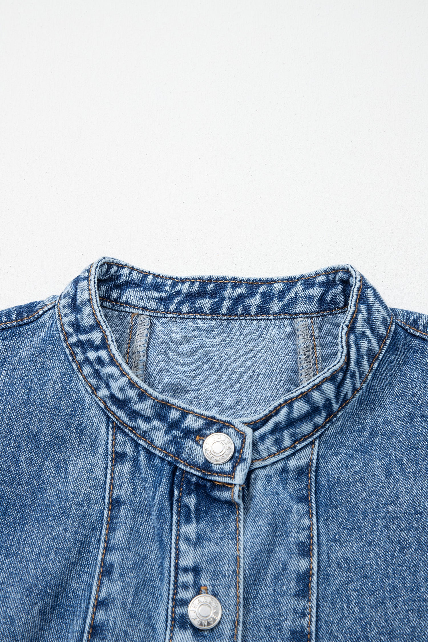Myosotis Western Belt Button Down Sleeveless Denim Short Dress-TOPS / DRESSES-[Adult]-[Female]-2022 Online Blue Zone Planet