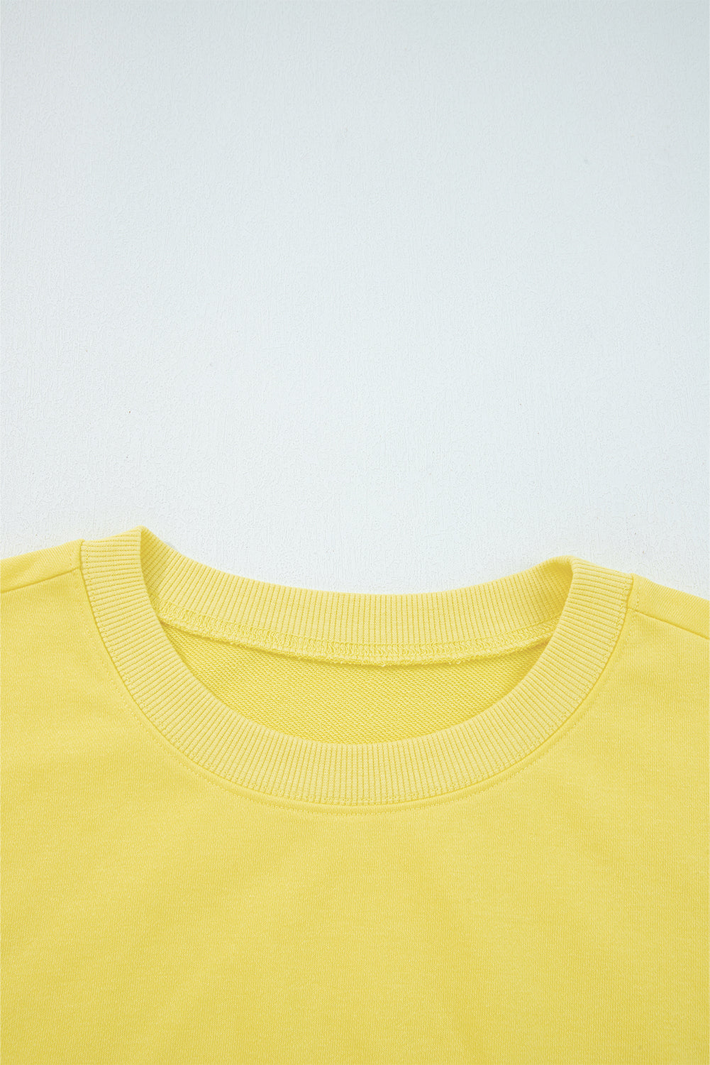 Yellow Cream Drop Shoulder Puff Sleeve Crop Pullover Drawstring Wide Leg Pants Set-Two Piece Sets/Pant Sets-[Adult]-[Female]-2022 Online Blue Zone Planet