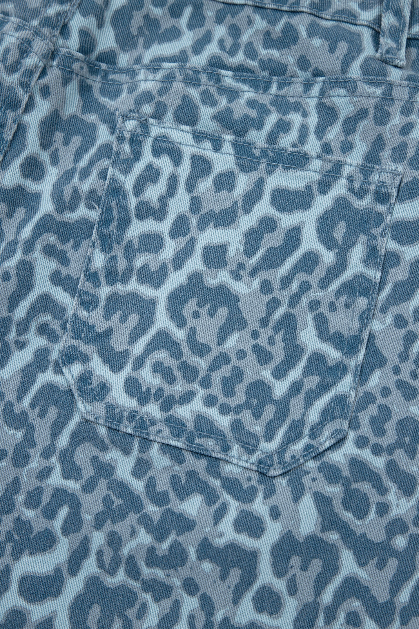Gray Leopard Frayed Edge Wide Leg High Waist Jeans-Bottoms/Jeans-[Adult]-[Female]-2022 Online Blue Zone Planet