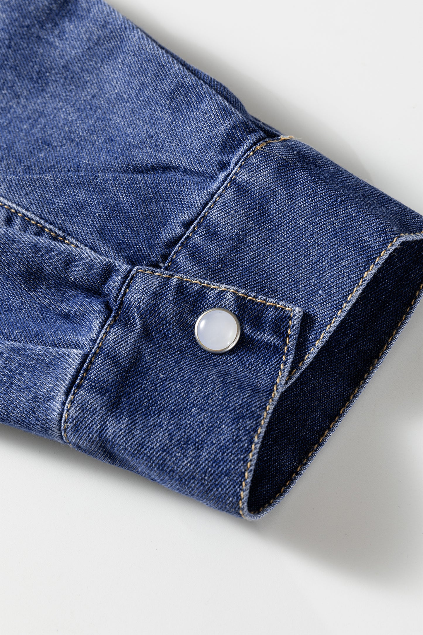 Ashleigh Blue Denim Shirt Collar Long Sleeve Flared Mini Dress-TOPS / DRESSES-[Adult]-[Female]-2022 Online Blue Zone Planet