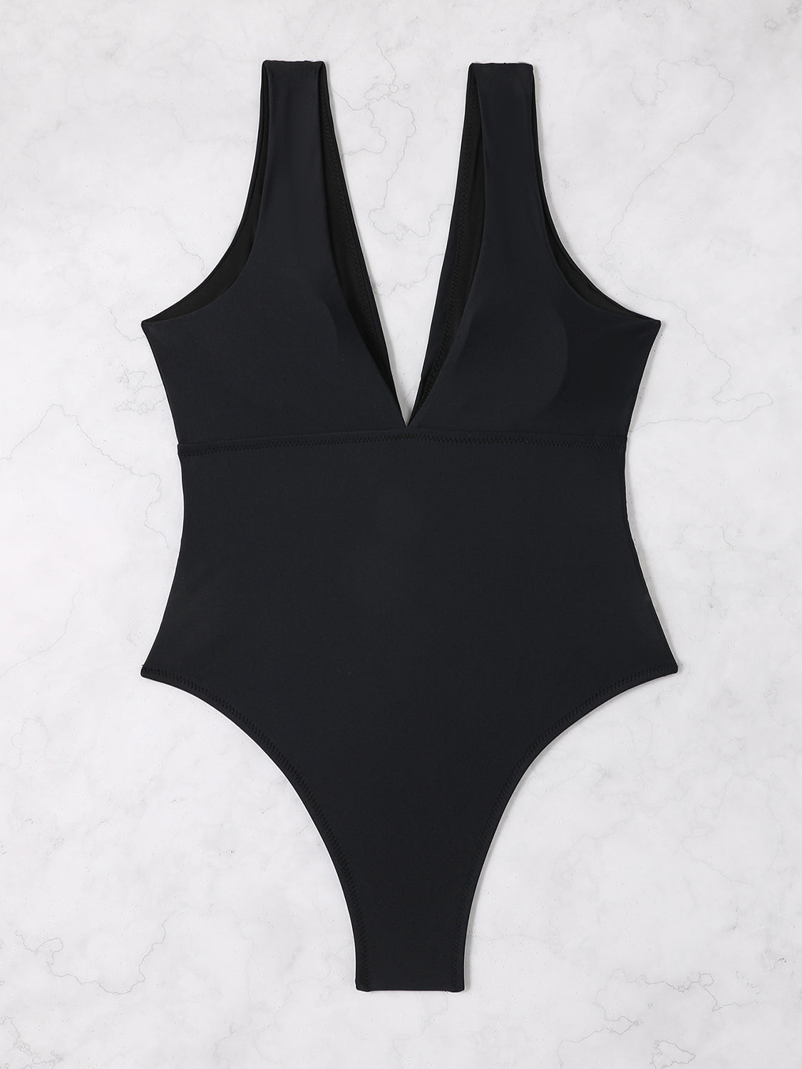 Plunge Wide Strap One-Piece Swimwear-TOPS / DRESSES-[Adult]-[Female]-2022 Online Blue Zone Planet