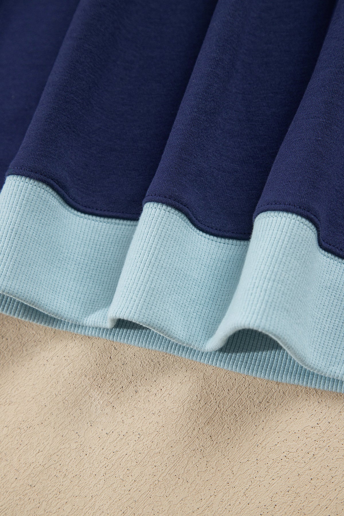 Pink Colorblock Trim Crewneck Long Sleeve Pullover Sweatshirt-Tops/Sweatshirts & Hoodies-[Adult]-[Female]-2022 Online Blue Zone Planet
