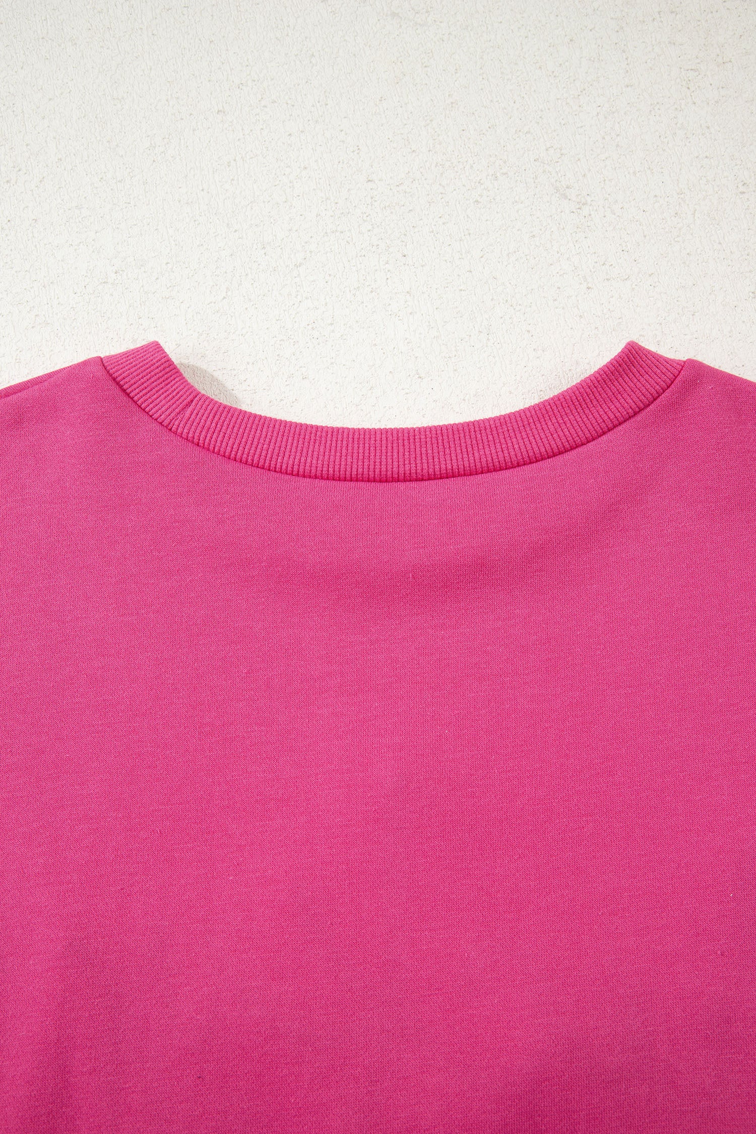 Rose Red Lucky Clover Embroidered Loose Pullover Sweatshirt-Tops/Sweatshirts & Hoodies-[Adult]-[Female]-2022 Online Blue Zone Planet