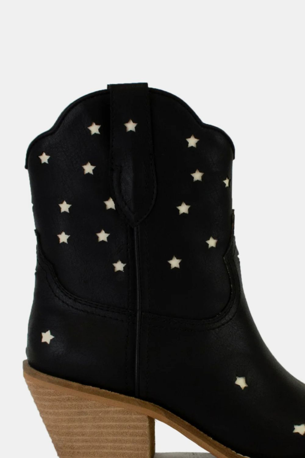 Beast Fashion Faux Leather Star-Shaped Cutouts Point Toe Boots-SHOES-[Adult]-[Female]-2022 Online Blue Zone Planet