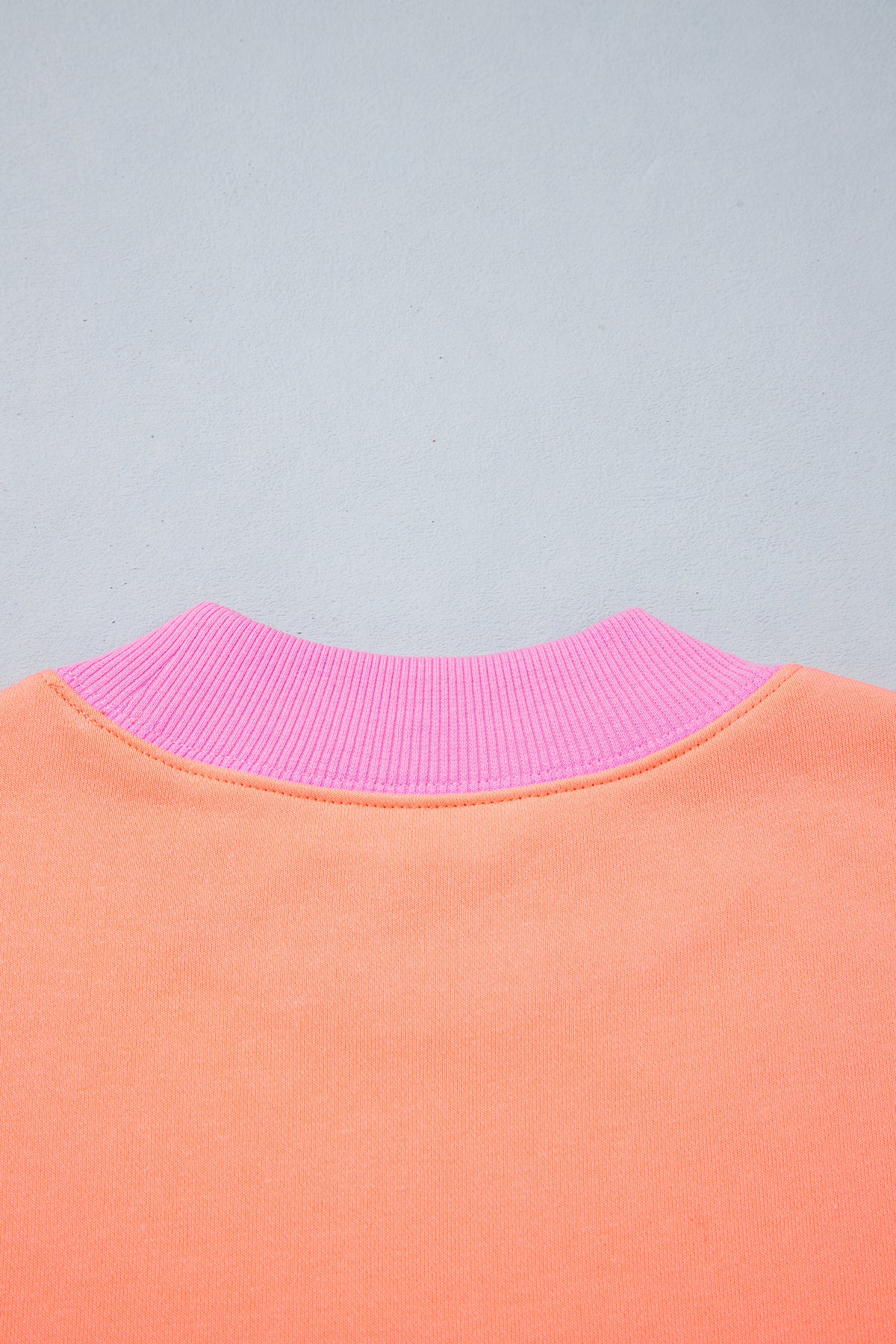Pink Polka Dot Letter Graphic Colorblock Tunic Sweatshirt-Tops/Sweatshirts & Hoodies-[Adult]-[Female]-2022 Online Blue Zone Planet