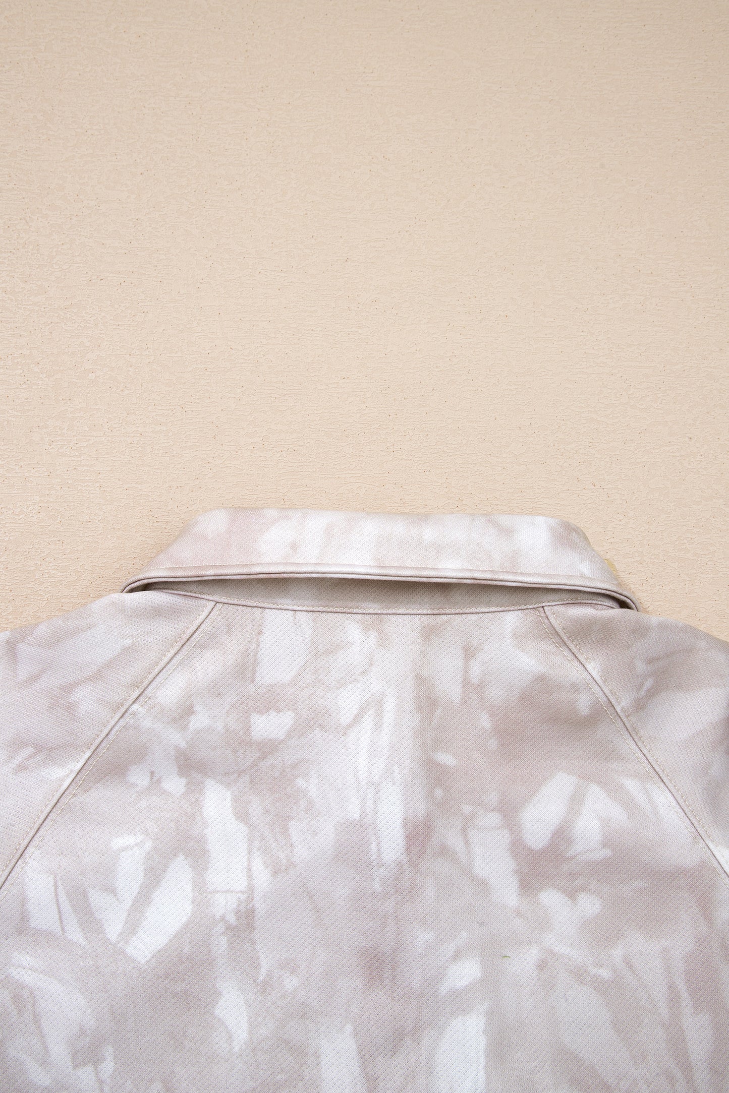 White Abstract Woodland Print Balloon Sleeve Pullover Drawstring Mini Skirt Set-Two Piece Sets/Two Piece Dresses-[Adult]-[Female]-2022 Online Blue Zone Planet