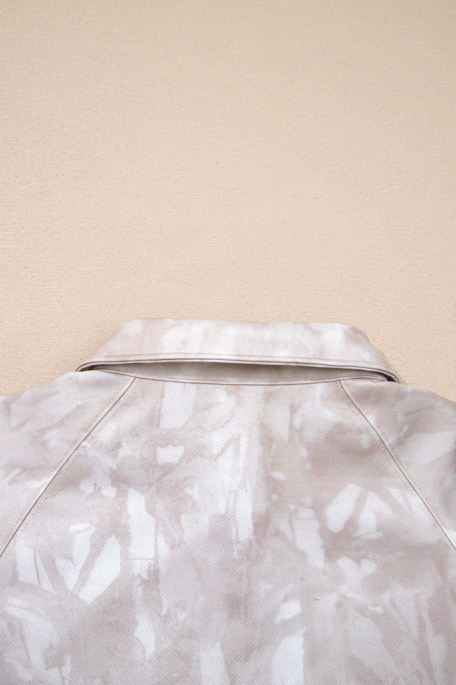 White Abstract Woodland Print Balloon Sleeve Pullover Drawstring Mini Skirt Set-Two Piece Sets/Two Piece Dresses-[Adult]-[Female]-2022 Online Blue Zone Planet