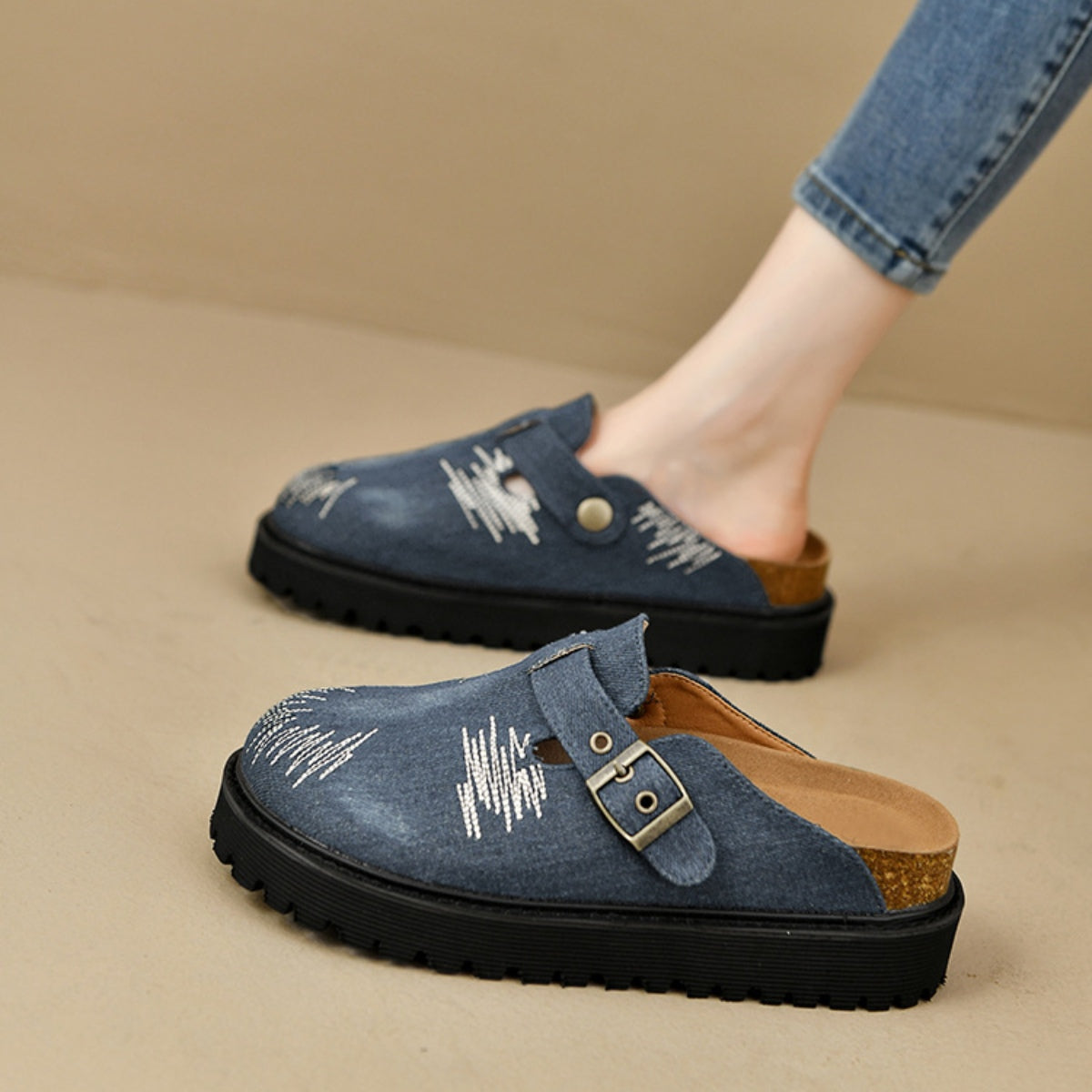 Blue Zone Planet | Round Toe Platform Loafers-SNEAKERS-[Adult]-[Female]-2022 Online Blue Zone Planet