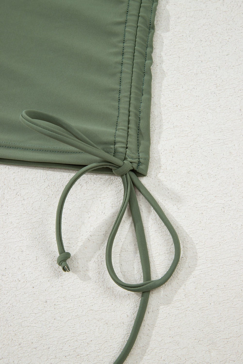 Mist Green Drawstring Ruched Wide Straps Tankini Set-Swimwear/Tankinis-[Adult]-[Female]-2022 Online Blue Zone Planet