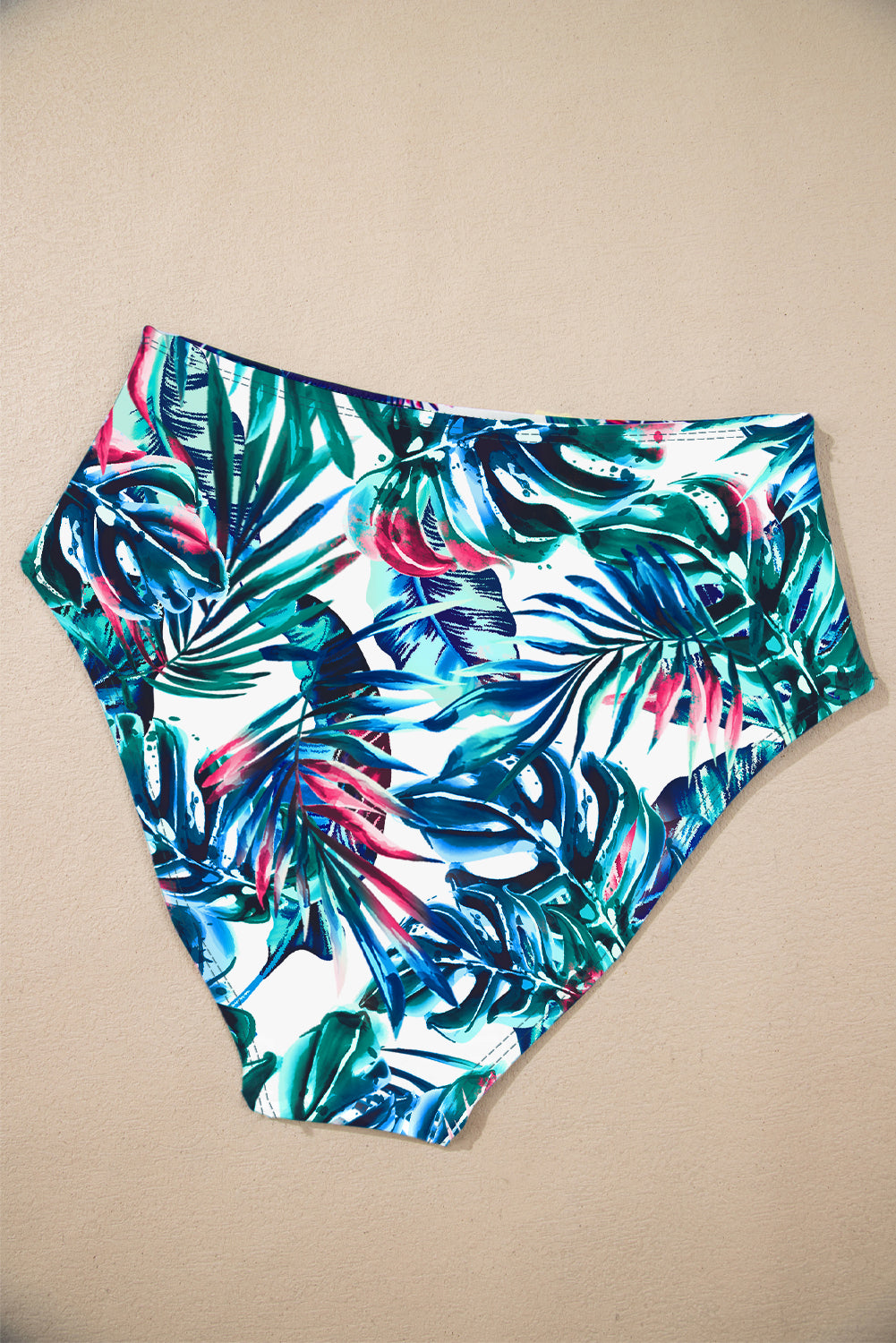 Sea Green Drawstring Tummy Control Mix-And-Match 2Pcs Tankini Swimsuit-Swimwear/Tankinis-[Adult]-[Female]-2022 Online Blue Zone Planet