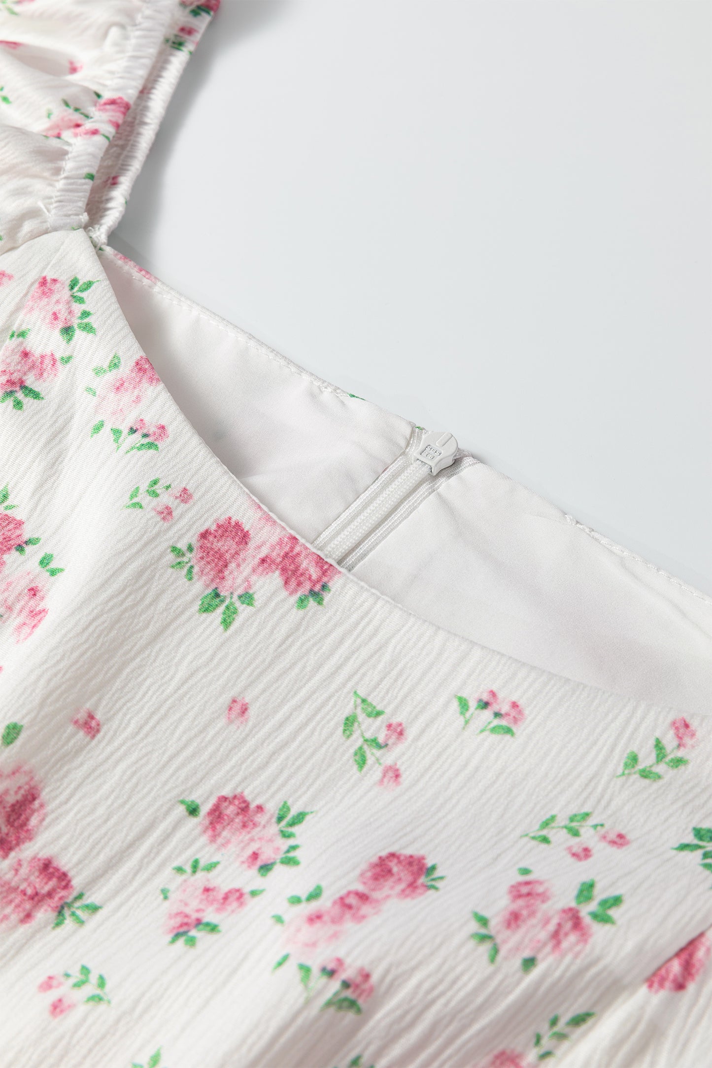 Pink Floral Print Long Sleeve Ruffle Detail Flared Mini Dress-TOPS / DRESSES-[Adult]-[Female]-2022 Online Blue Zone Planet