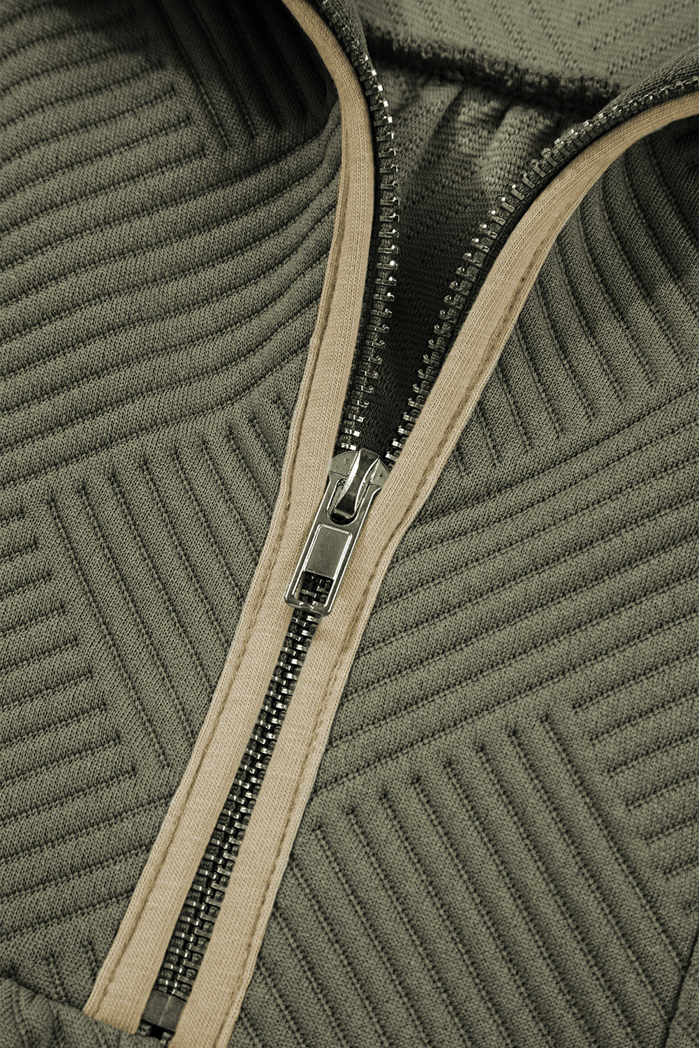 Jungle Green Quarter Zip Collar Bracelet Sleeve Textured Mini Dress-TOPS / DRESSES-[Adult]-[Female]-2022 Online Blue Zone Planet