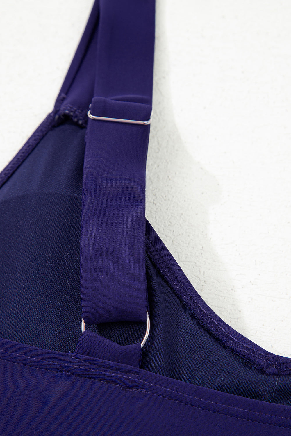Navy Blue Adjustable Straps Cutout Ruched Knot Slit One Piece Swim Dress-TOPS / DRESSES-[Adult]-[Female]-2022 Online Blue Zone Planet