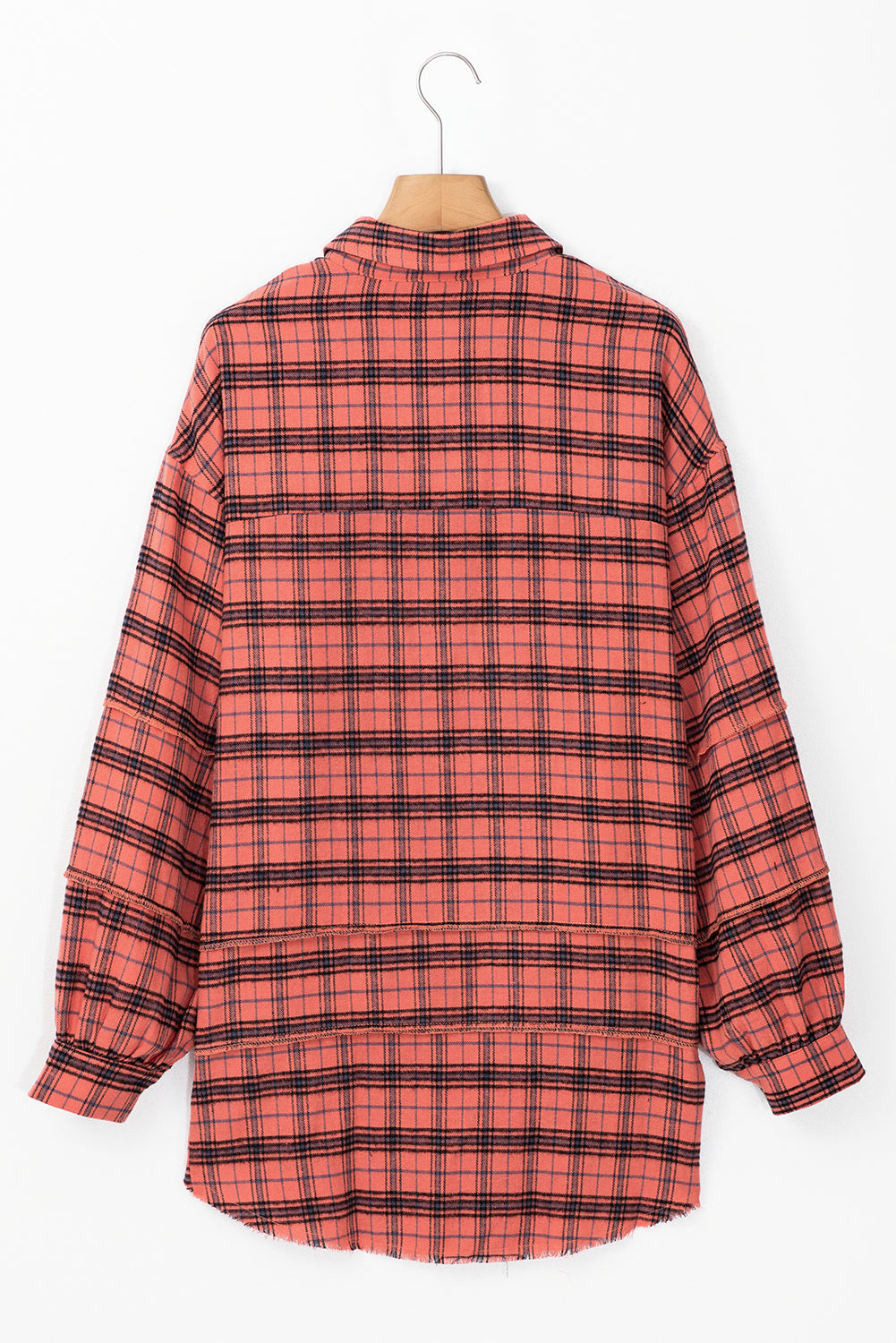 Green Plaid Long Sleeve Collar Shirt-Long Sleeve Tops-[Adult]-[Female]-2022 Online Blue Zone Planet