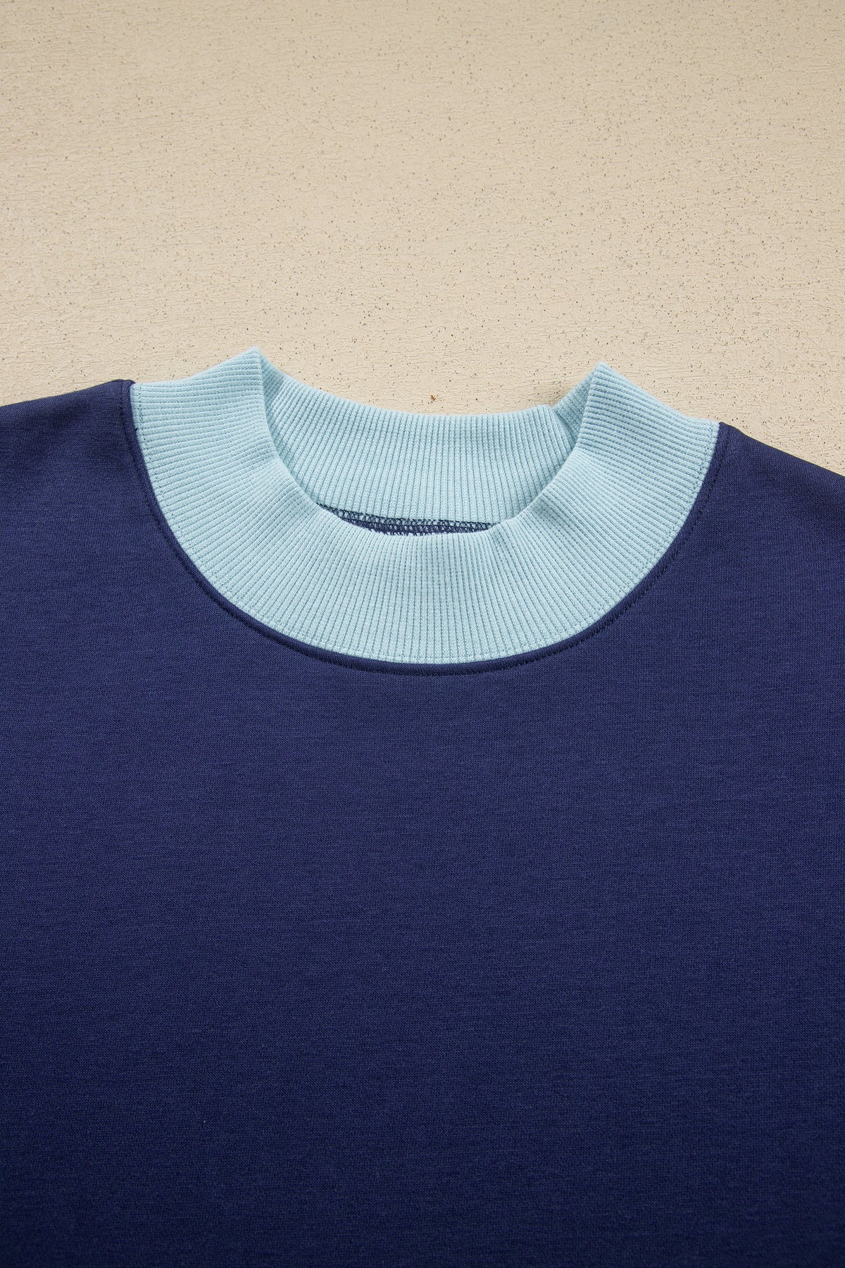 Pink Colorblock Trim Crewneck Long Sleeve Pullover Sweatshirt-Tops/Sweatshirts & Hoodies-[Adult]-[Female]-2022 Online Blue Zone Planet