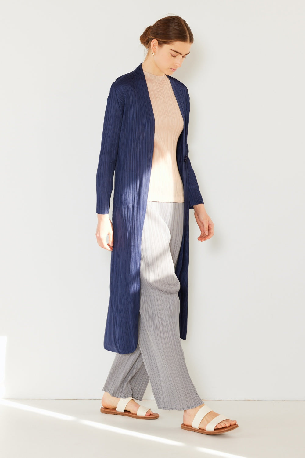 Blue Zone Planet | Marina West Swim Pleated Long Sleeve Cardigan-TOPS / DRESSES-[Adult]-[Female]-2022 Online Blue Zone Planet