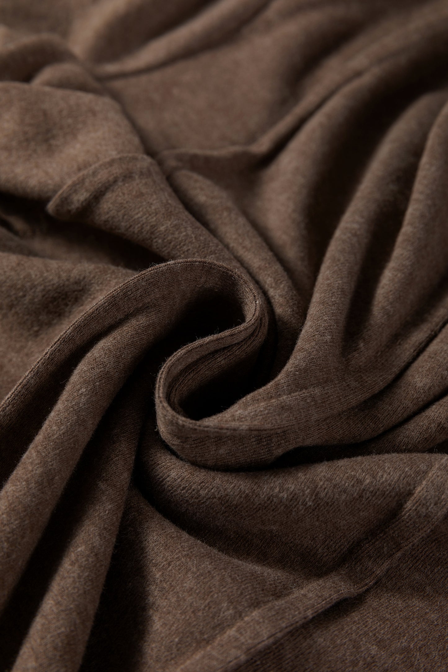 Chicory Coffee Solid Exposed Seam Crew Neck Long Sleeve Top-Tops/Long Sleeve Tops-[Adult]-[Female]-2022 Online Blue Zone Planet