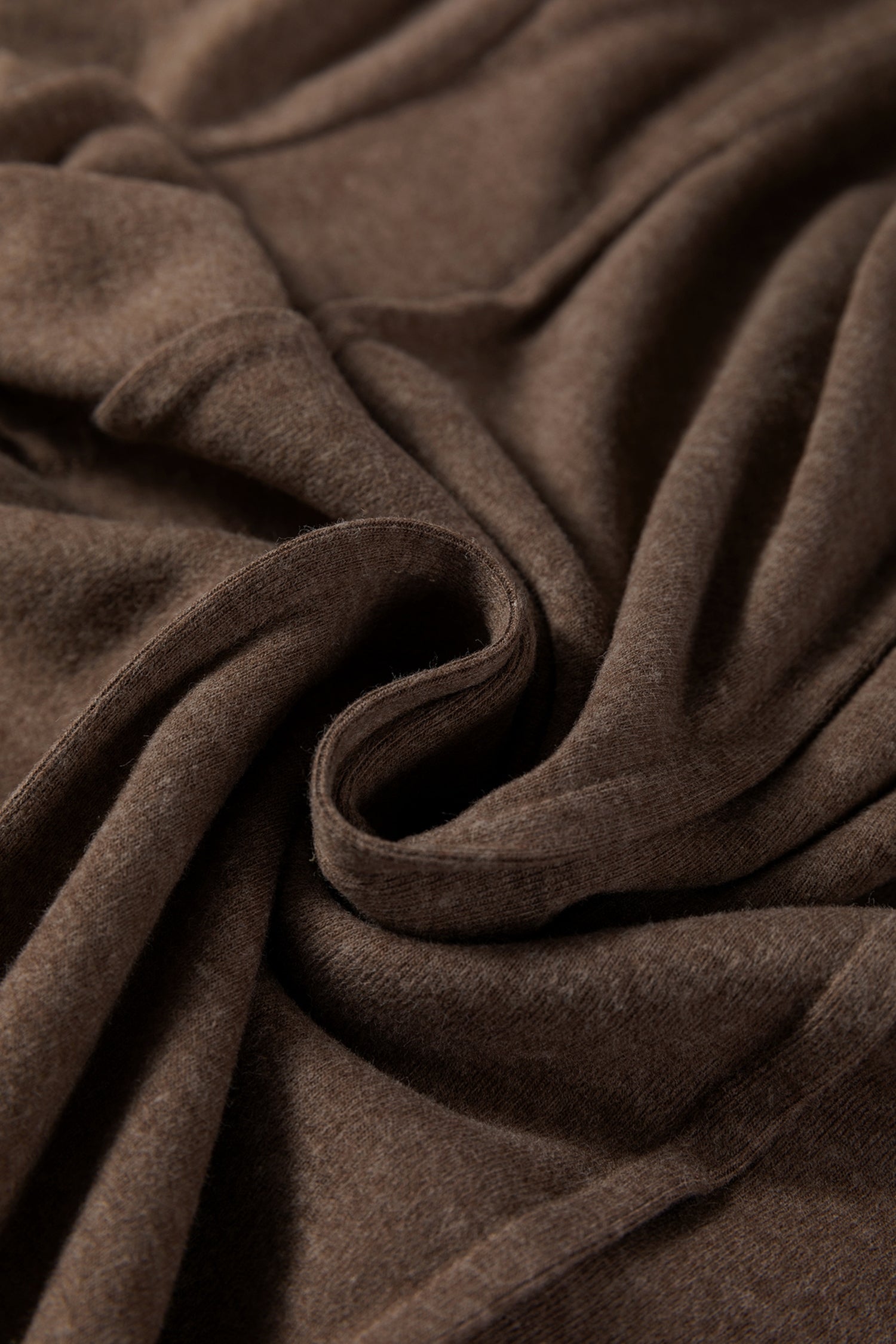 Chicory Coffee Solid Exposed Seam Crew Neck Long Sleeve Top-Tops/Long Sleeve Tops-[Adult]-[Female]-2022 Online Blue Zone Planet