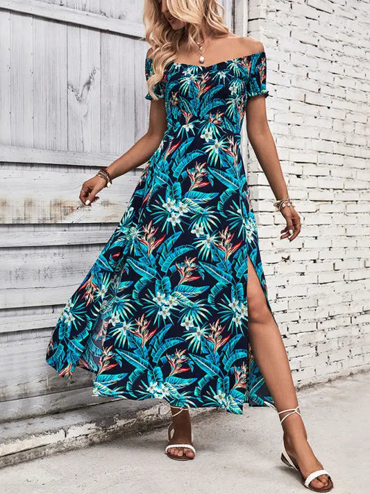 fashion print summer dresses BLUE ZONE PLANET