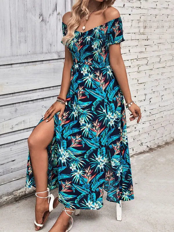 fashion print summer dresses BLUE ZONE PLANET