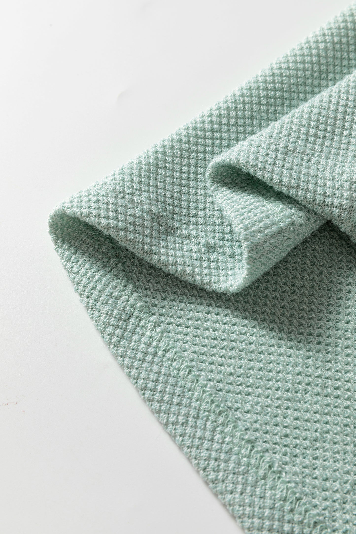 Moonlight Jade Textured Raglan Sleeve Knit Loose Top-Tops/Long Sleeve Tops-[Adult]-[Female]-2022 Online Blue Zone Planet