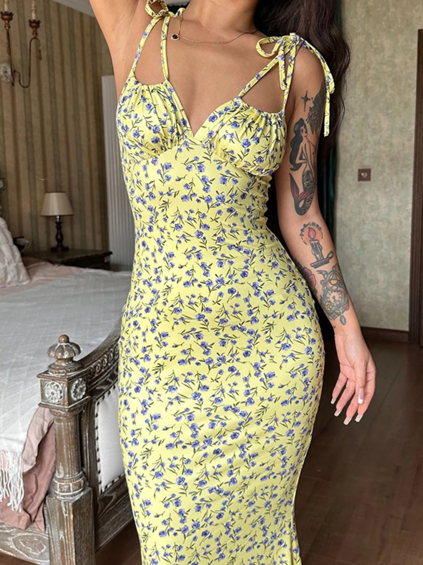 tie strap bodycon dress White Tie-Strap Bodycon Midi Dress | Womens | X-Large (Available in M, L) | 100% Polyester | Lulus