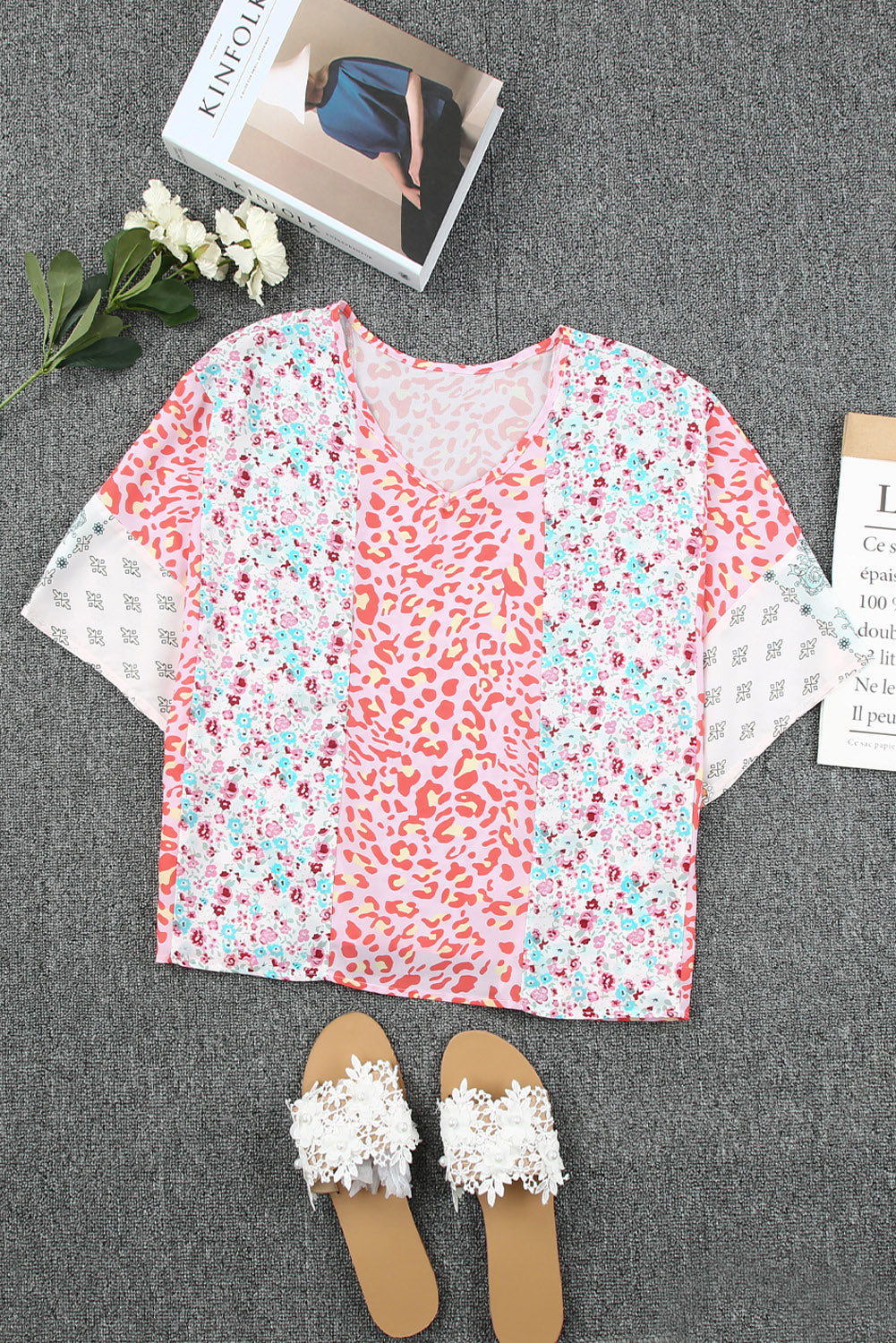 Multicolor Animal Floral Mix Print Cape Top-Sale (50% OFF)/20% OFF-[Adult]-[Female]-2022 Online Blue Zone Planet