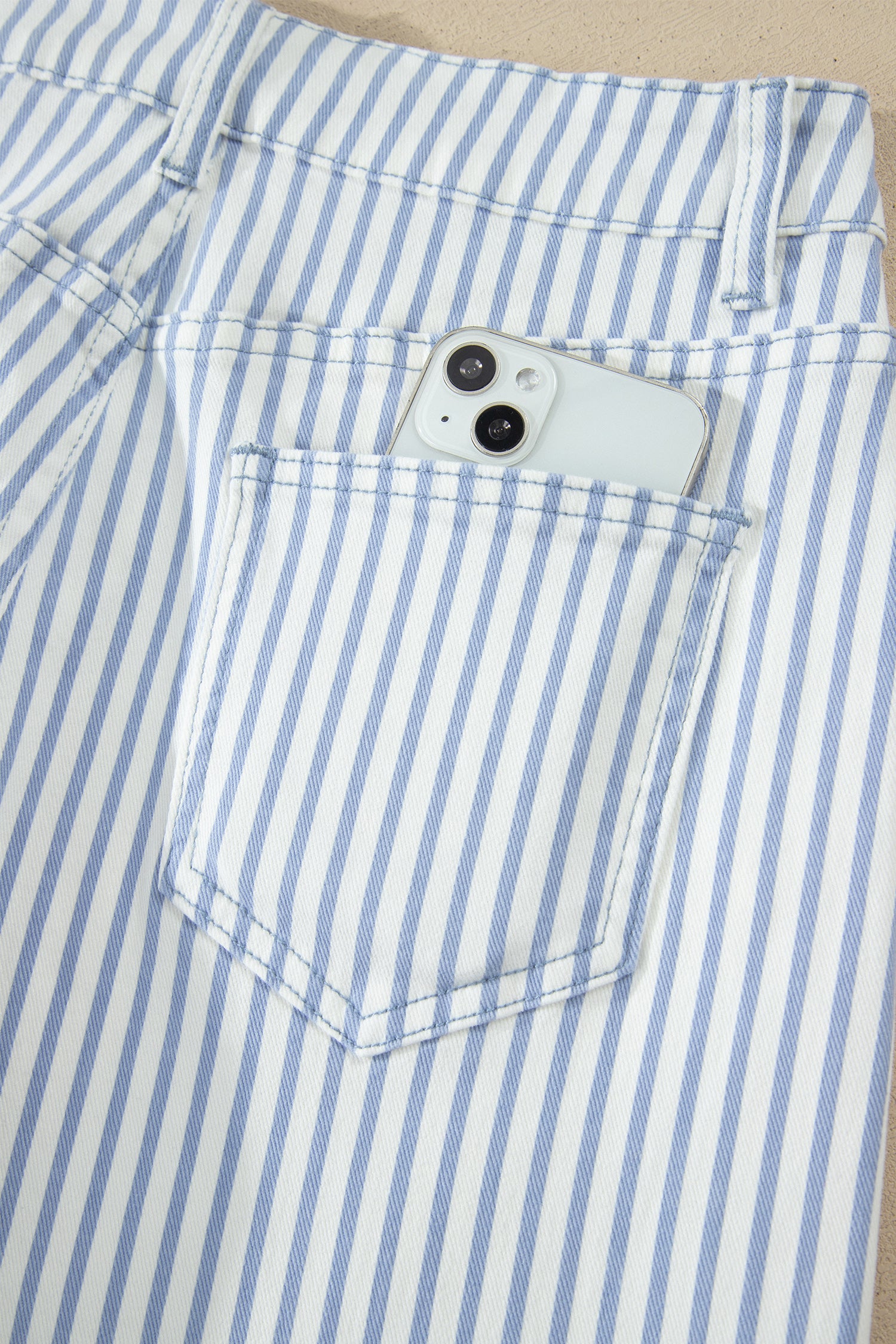 Brown Stripe Casual Barrel Jeans-Bottoms/Jeans-[Adult]-[Female]-2022 Online Blue Zone Planet