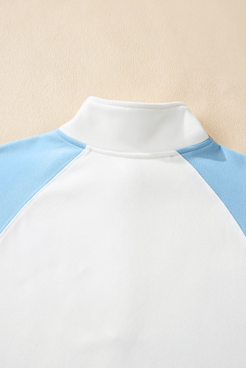 Beau Blue Colorblock Snap Buttons Pullover Sweatshirt-Tops/Sweatshirts & Hoodies-[Adult]-[Female]-2022 Online Blue Zone Planet