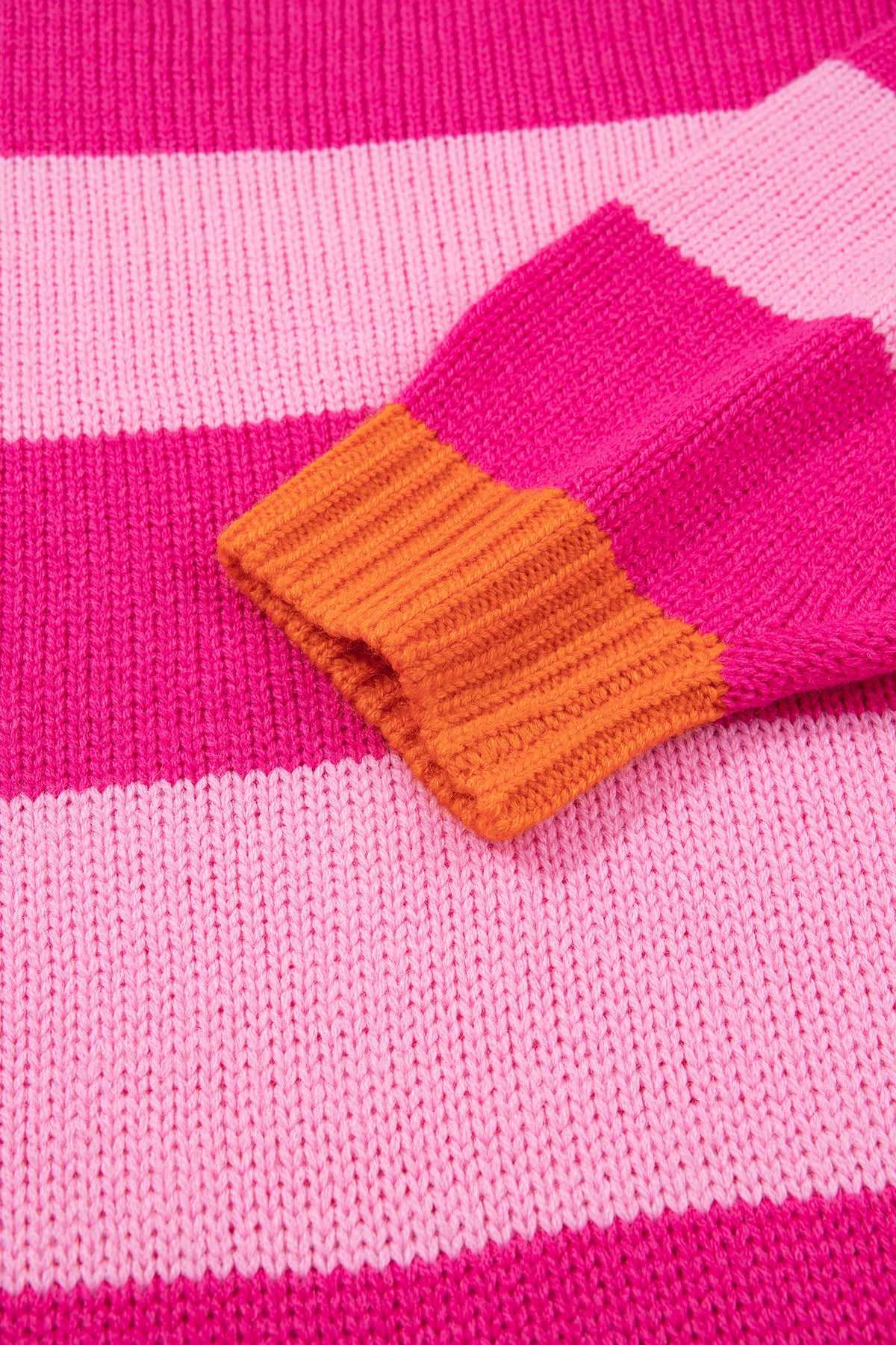Rose Stripe Casual Colorblock Knit Drop Shoulder Relaxed Sweater-TOPS / DRESSES-[Adult]-[Female]-2022 Online Blue Zone Planet