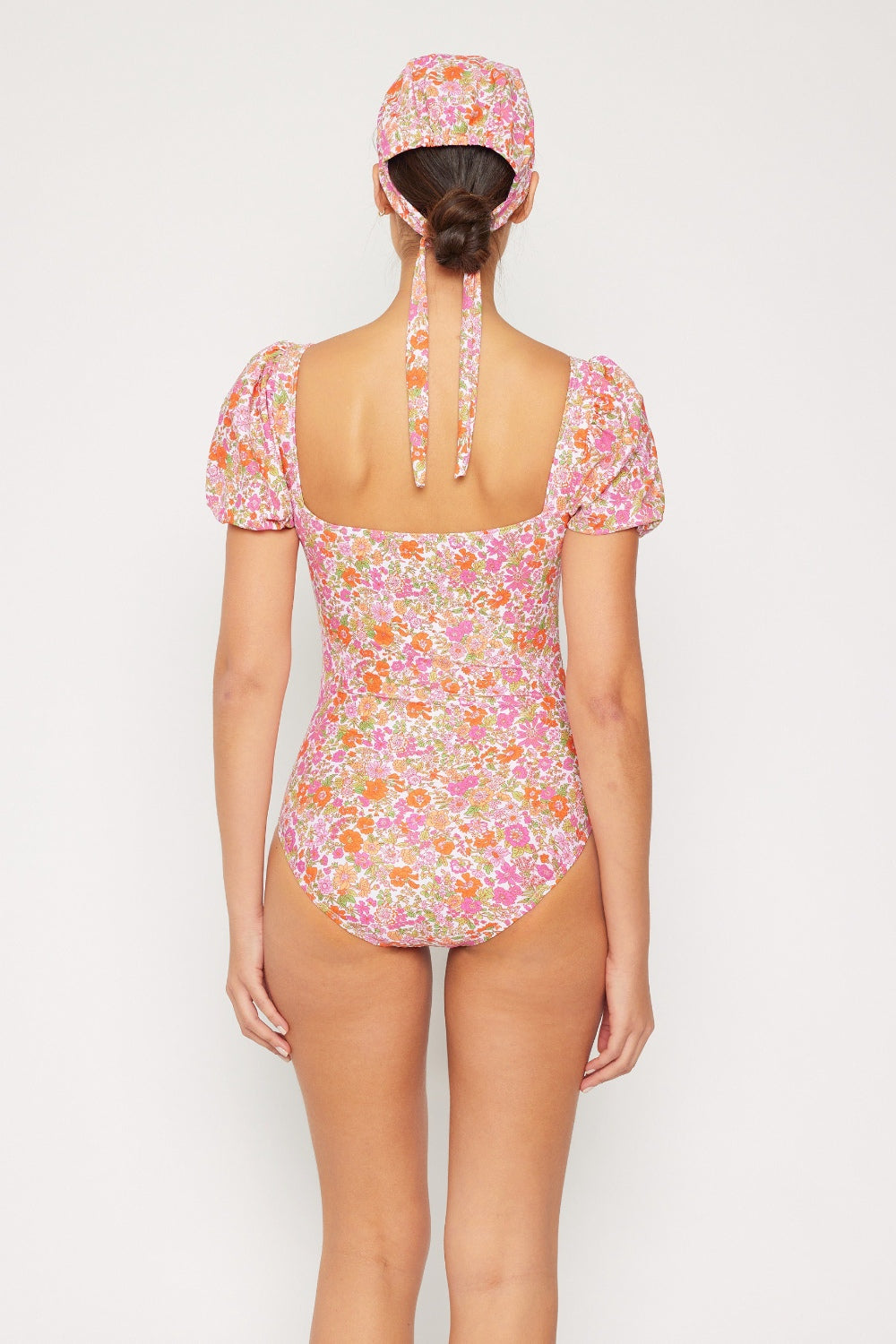 Blue Zone Planet | Marina West Swim Floral Puff Sleeve One-Piece-TOPS / DRESSES-[Adult]-[Female]-2022 Online Blue Zone Planet